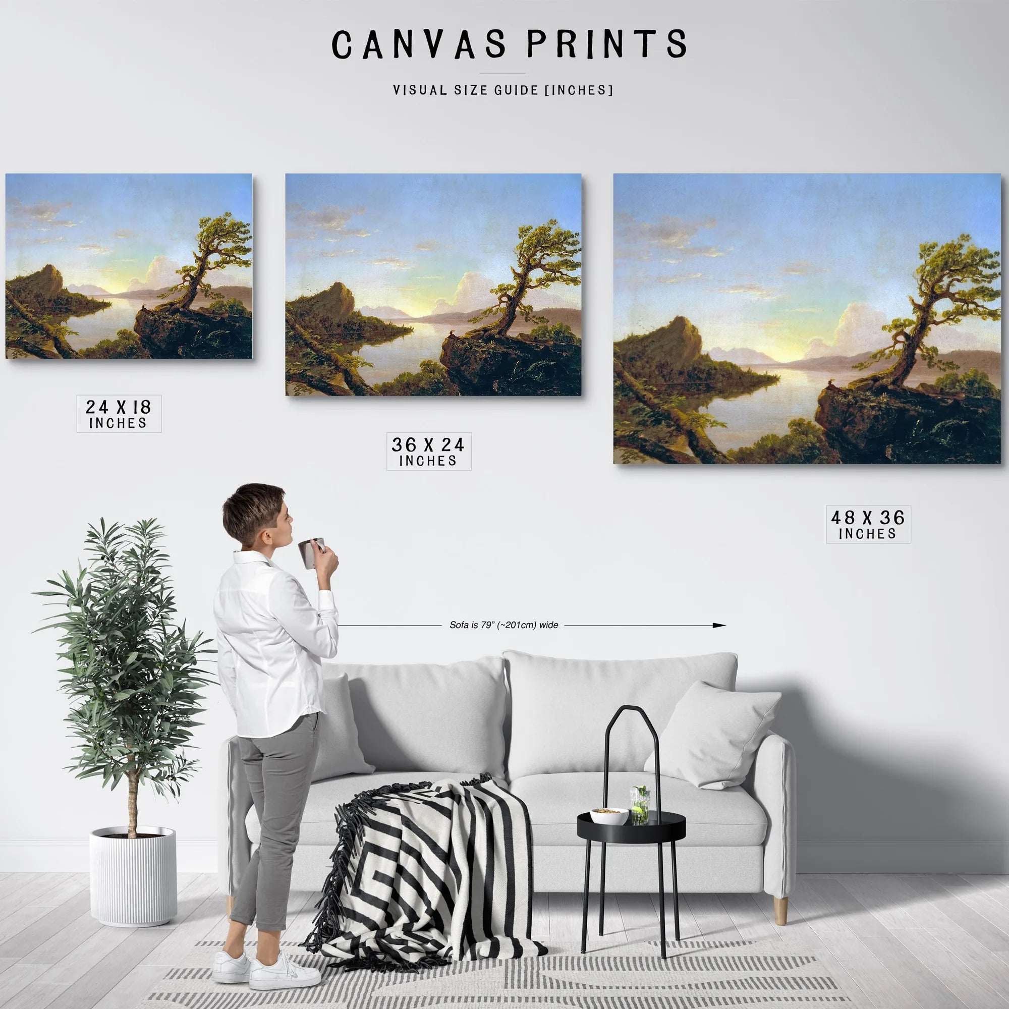 American Lake Scene By Thomas Cole Fine Art Print
