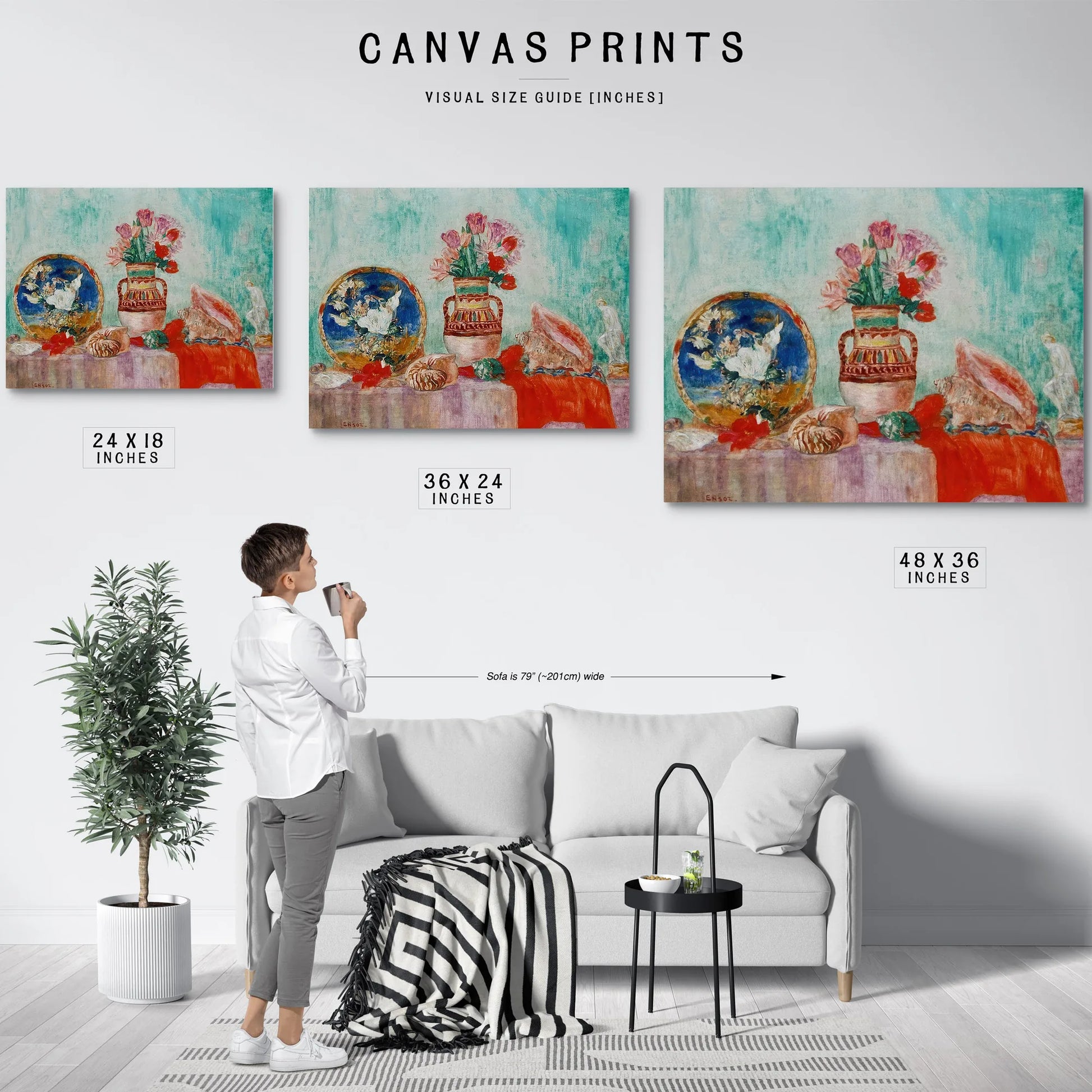 Still Life With Flowers And Shells By James Ensor Fine Art Print