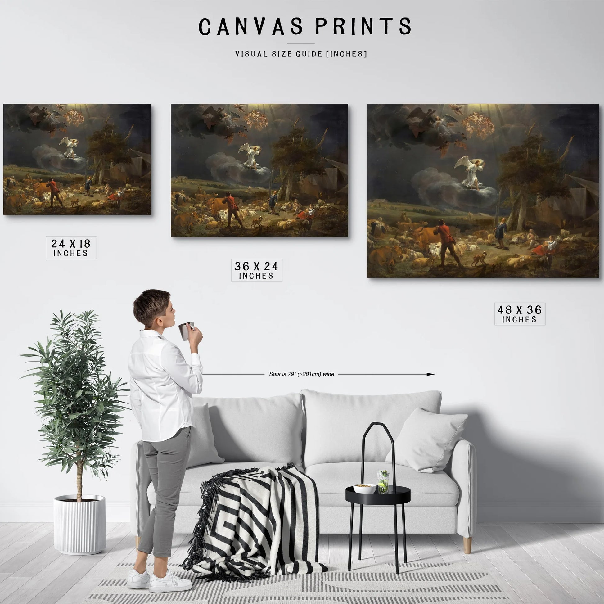 Annunciation To The Shepards By Nicolaes Pietersz Berchem Fine Art Print