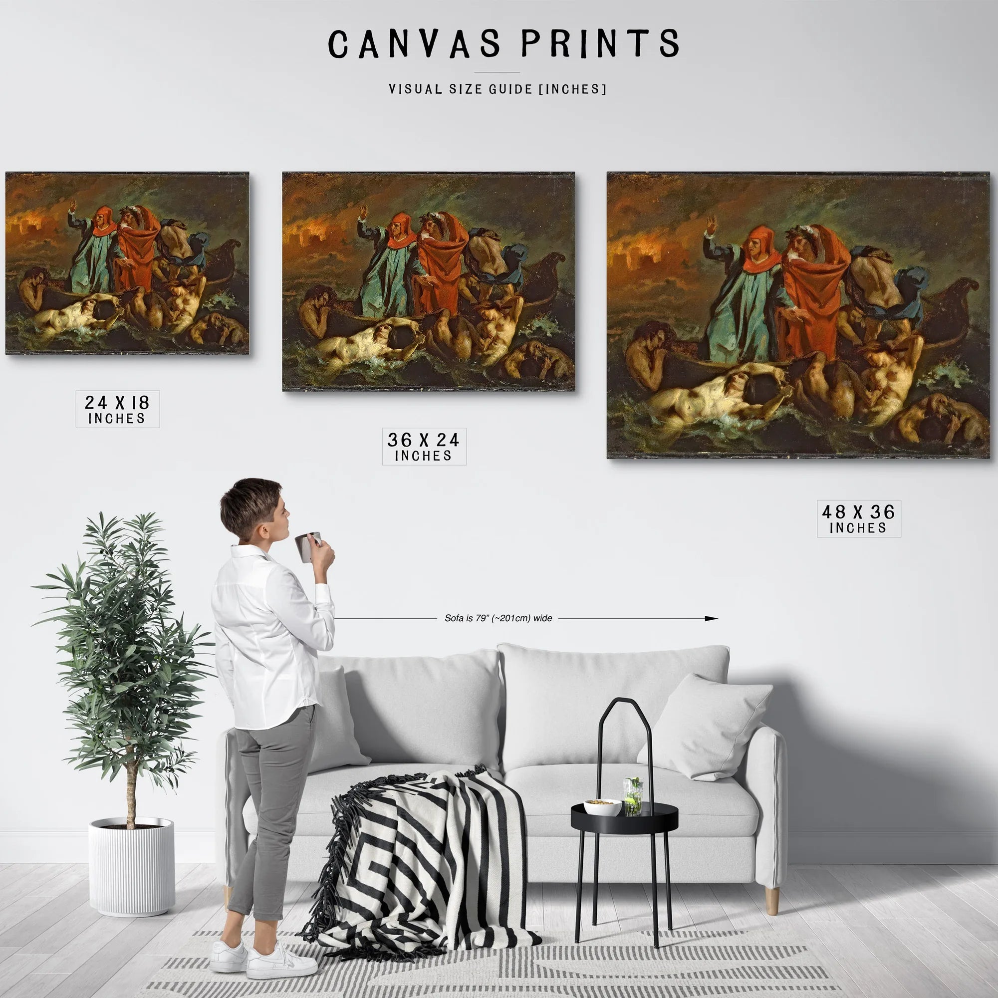 Dantes Bark By Eugene Delacroix Fine Art Print