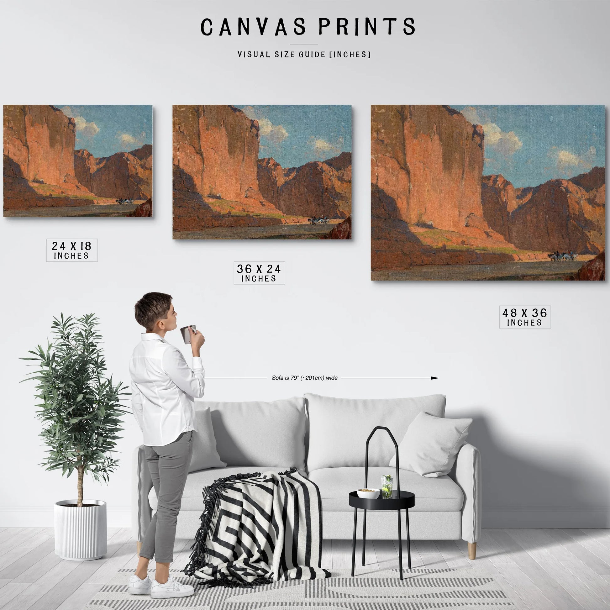 Riders Passing Through The Canyon By Edgar Payne Fine Art Print