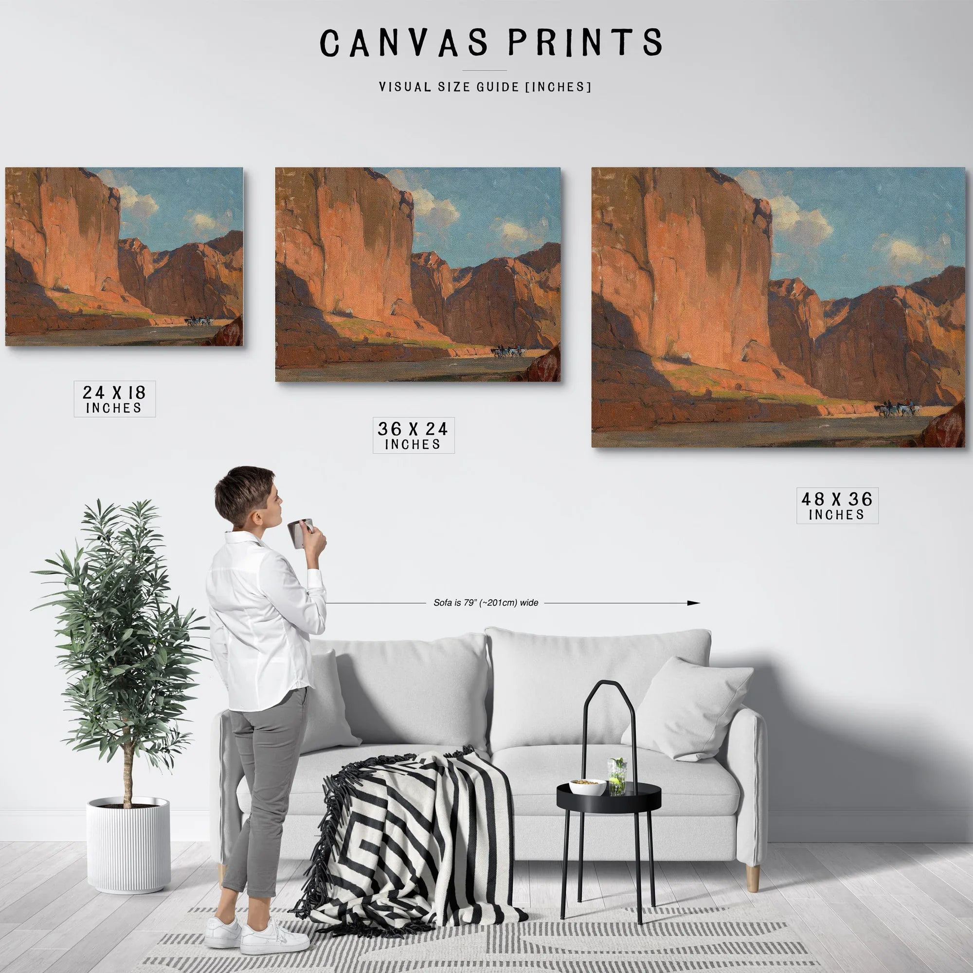 Riders Passing Through The Canyon By Edgar Payne Fine Art Print