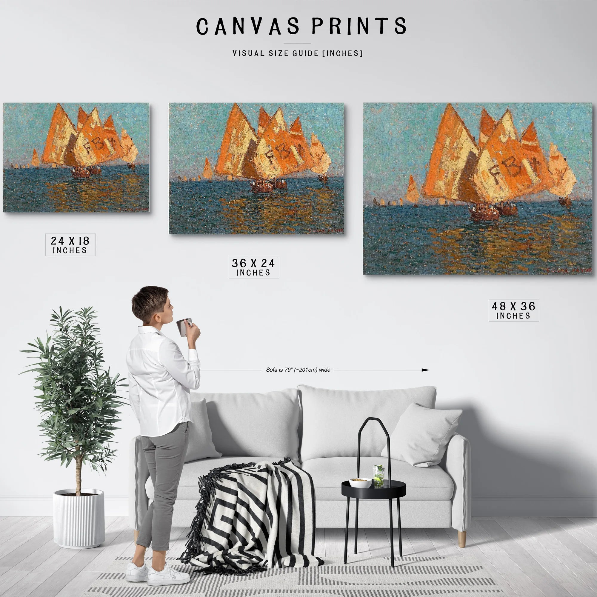 Italian Boats On The Mediterranean By Edgar Payne Fine Art Print