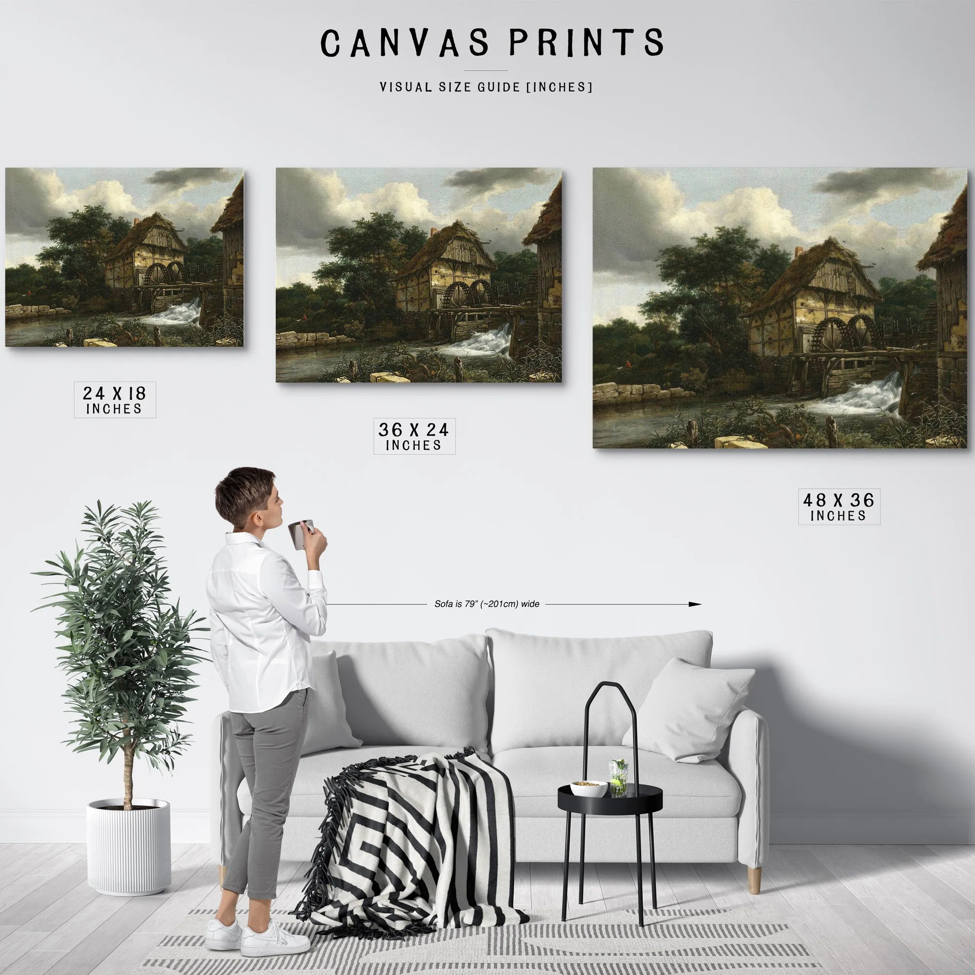 Two Watermills And An Open Sluice By Jacob Van Ruisdael Fine Art Print