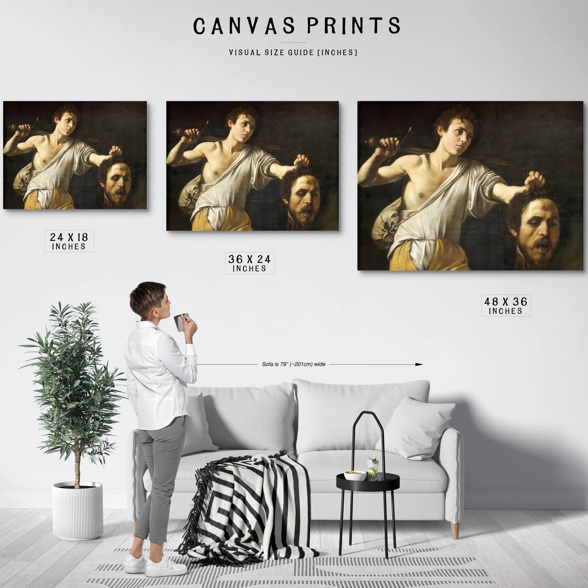 David With The Head Of Goliath By Caravaggio Fine Art Print