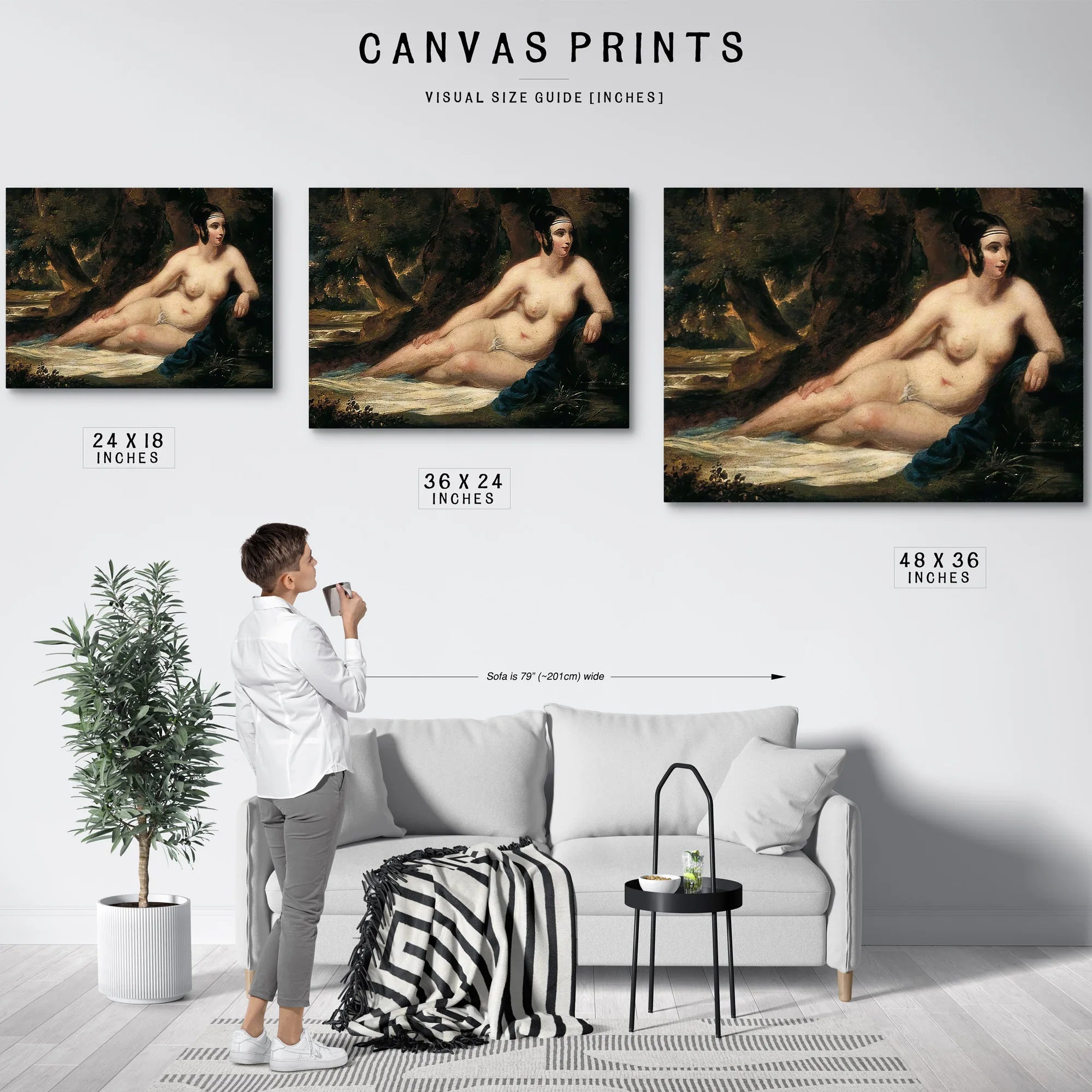 Reclining Female Nude In A Landscape By William Etty Fine Art Print
