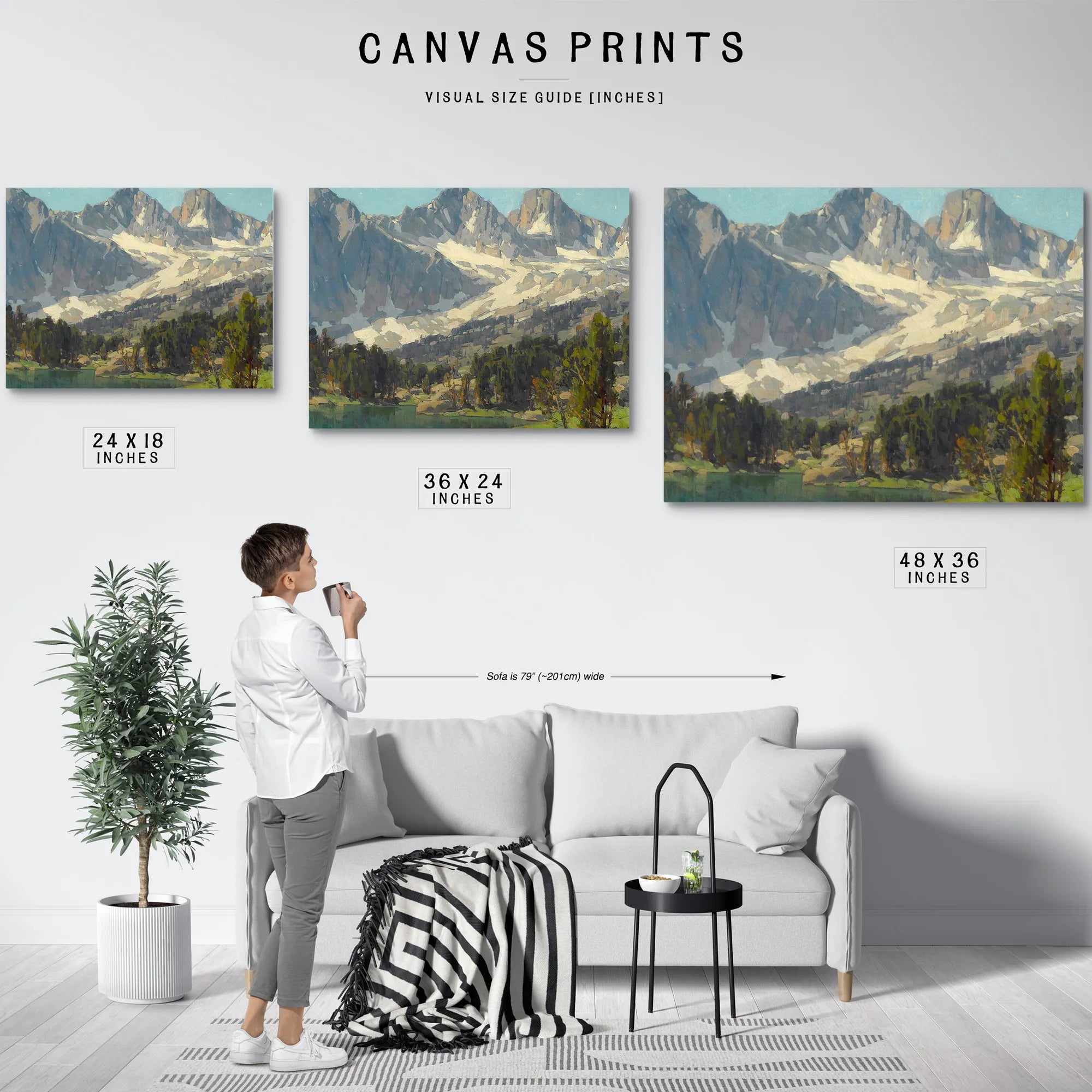 Mount Gayley And Mount Sill, Big Pine, High Sierras, California By Edgar Payne Fine Art Print
