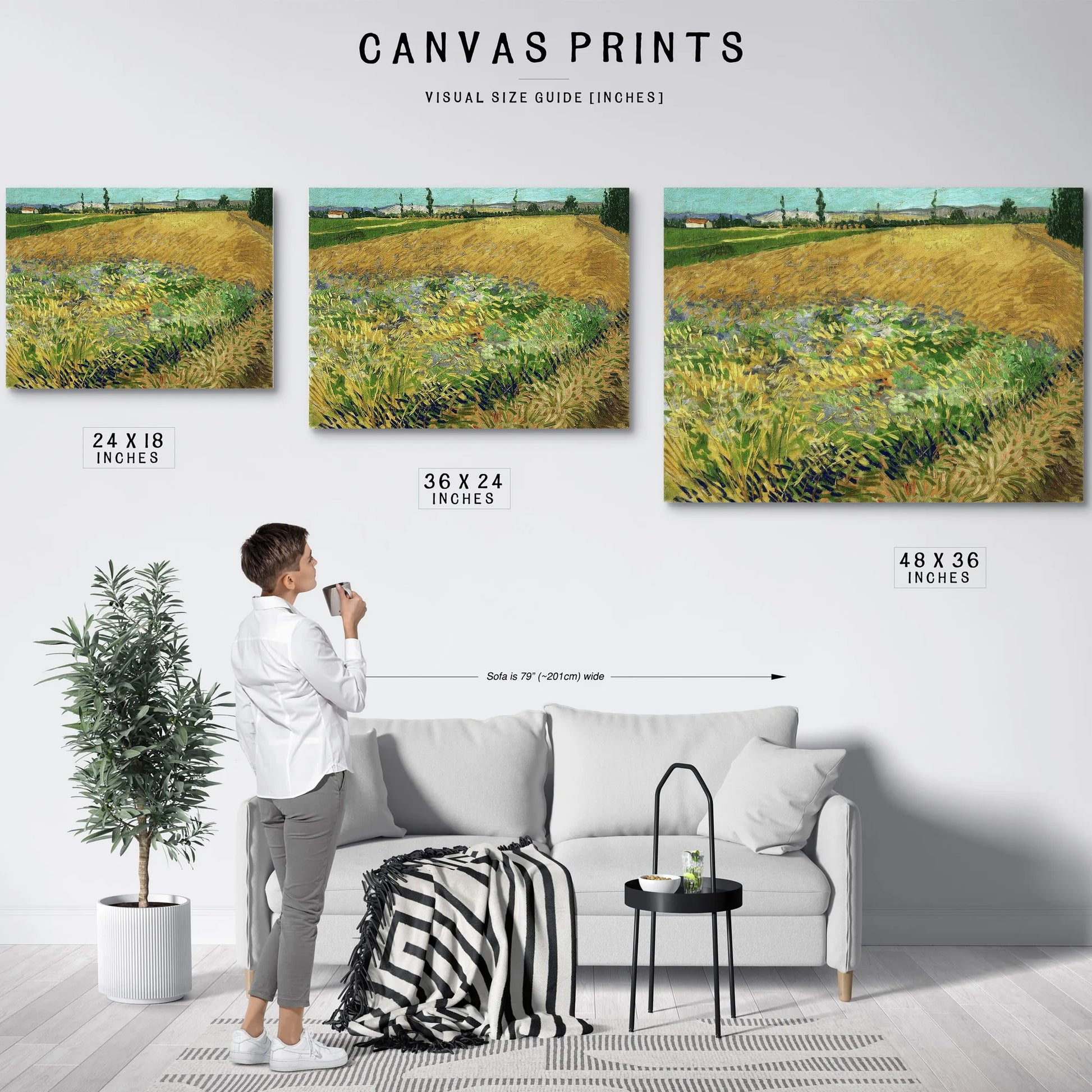 Wheatfield 2 By Vincent Van Gogh Fine Art Print