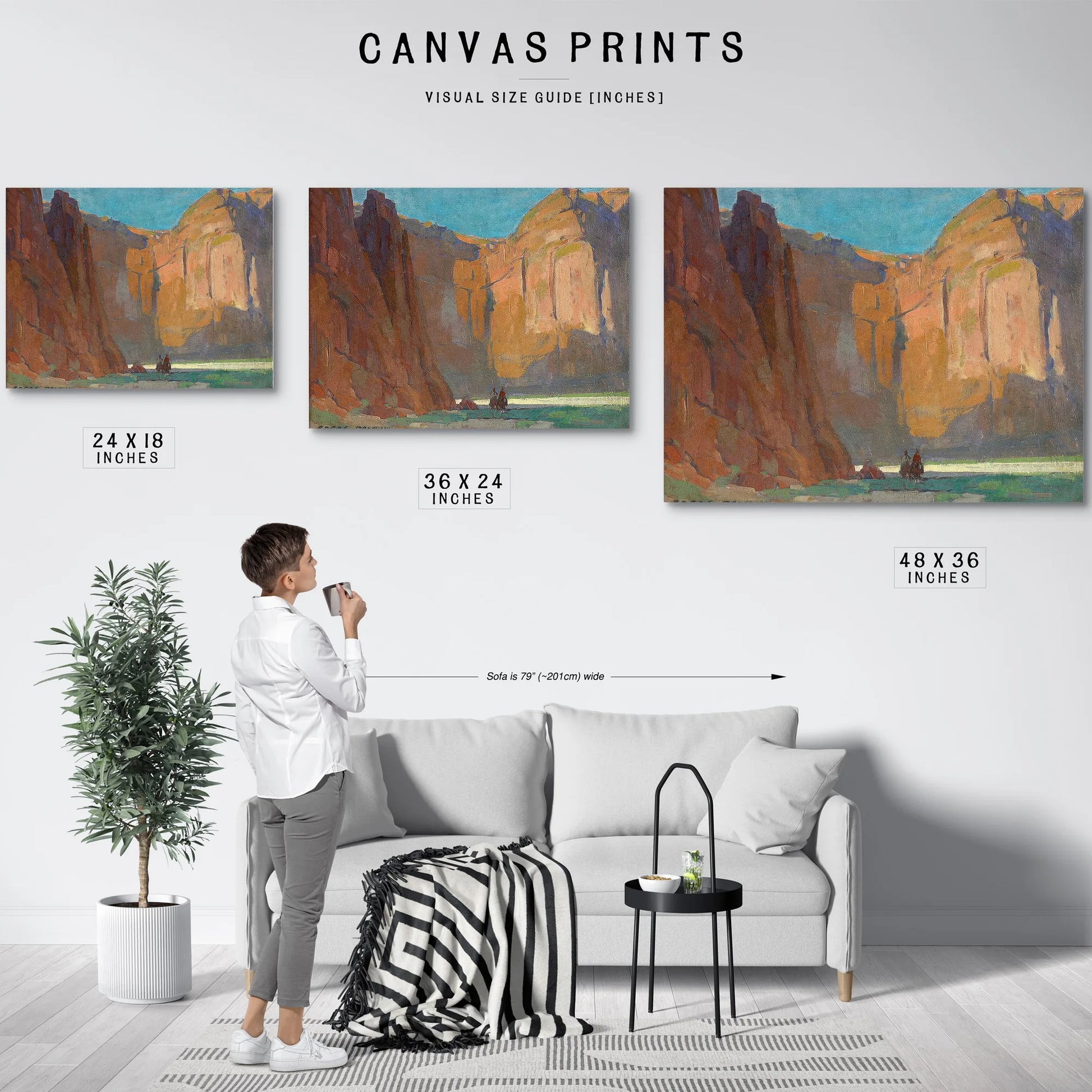 Navajos, Canyon De Chelly By Edgar Payne Fine Art Print
