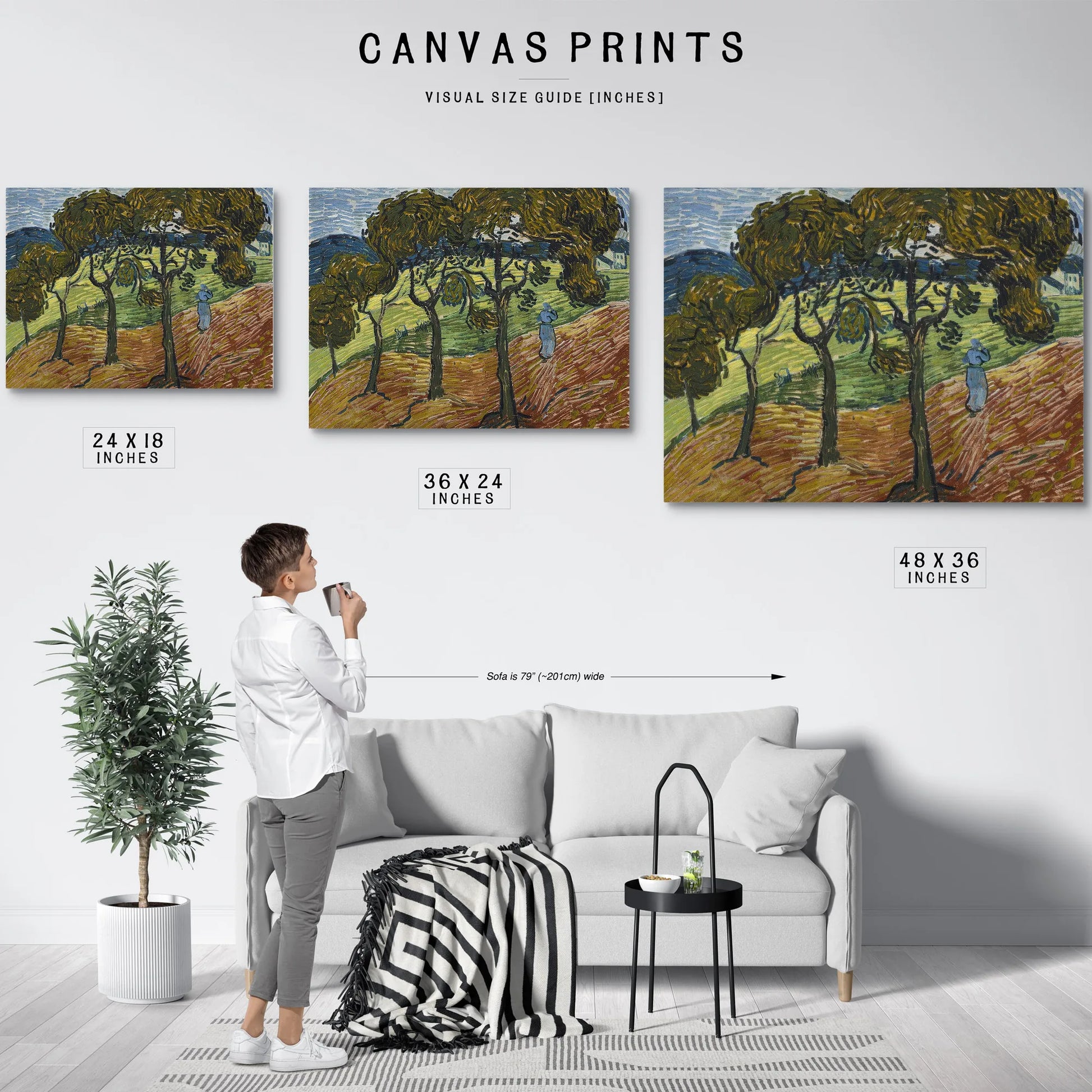 Landscape With Figures By Vincent Van Gogh Fine Art Print