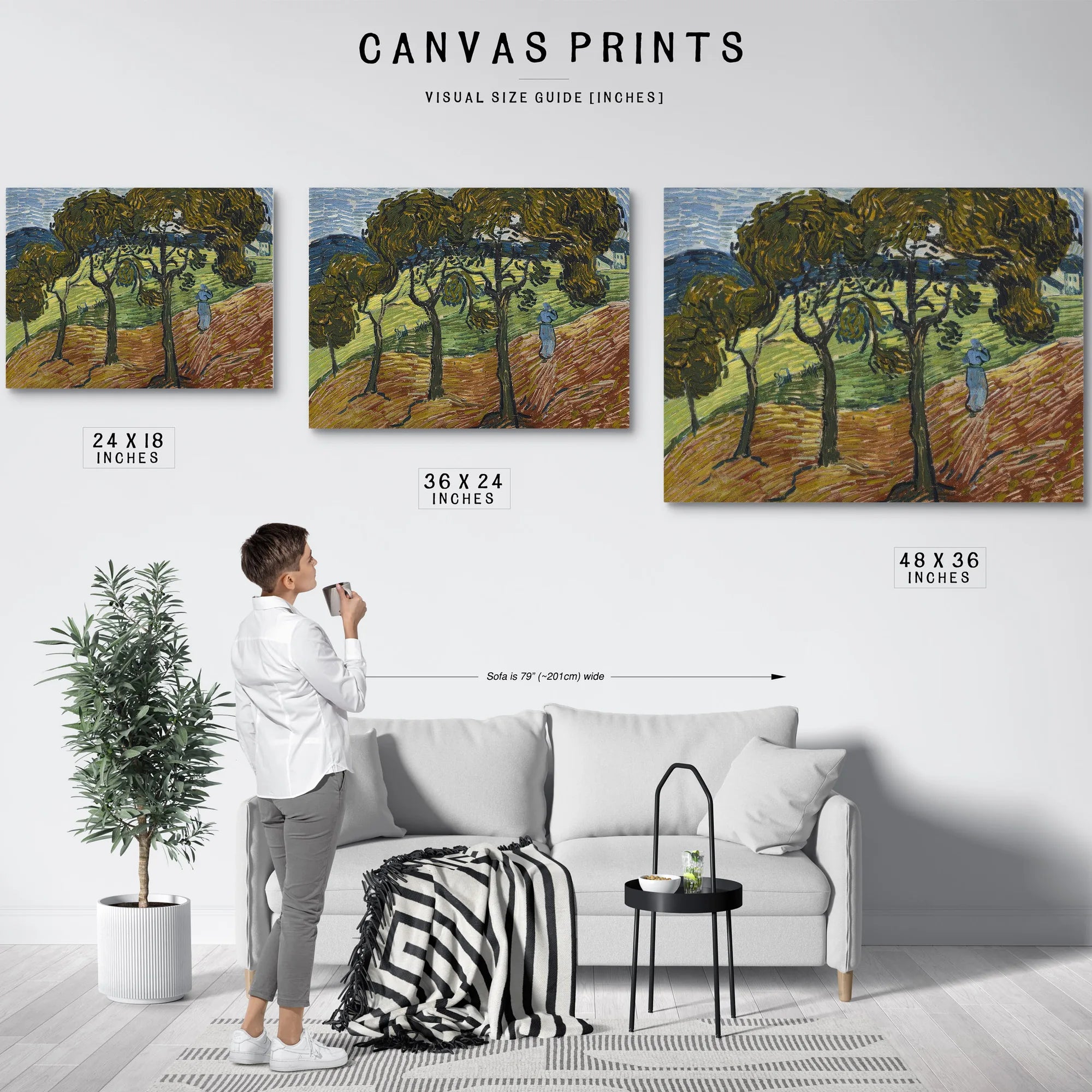 Landscape With Figures By Vincent Van Gogh Fine Art Print