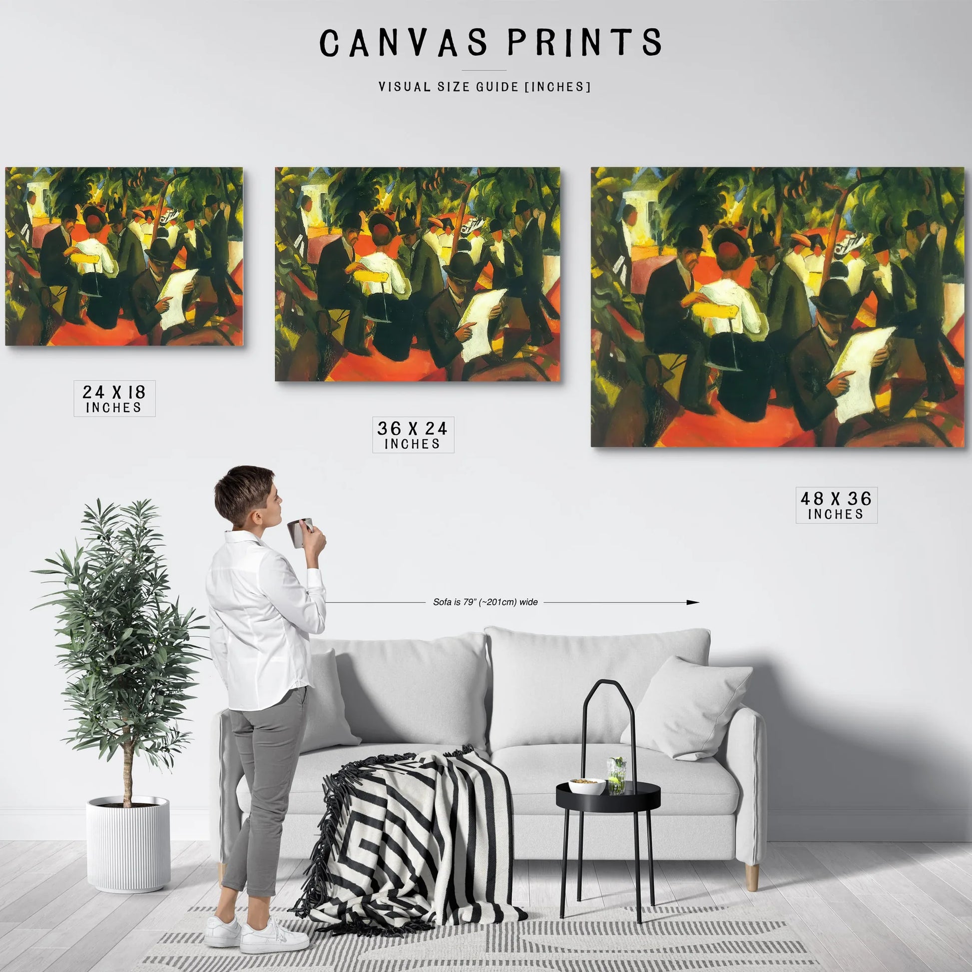 Garden Restaurant By August Macke Fine Art Print