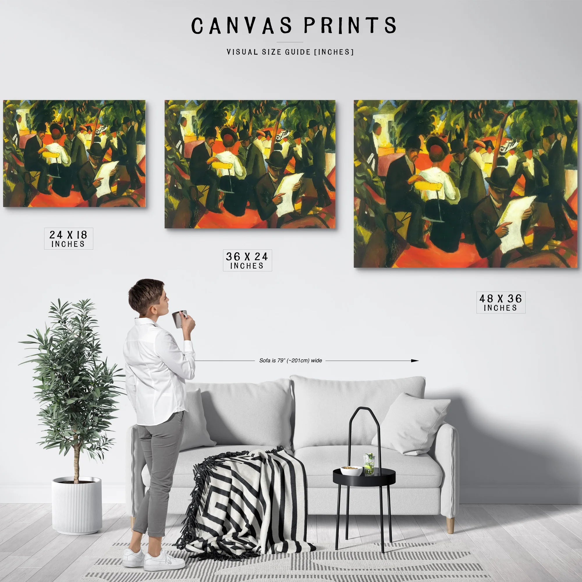 Garden Restaurant By August Macke Fine Art Print