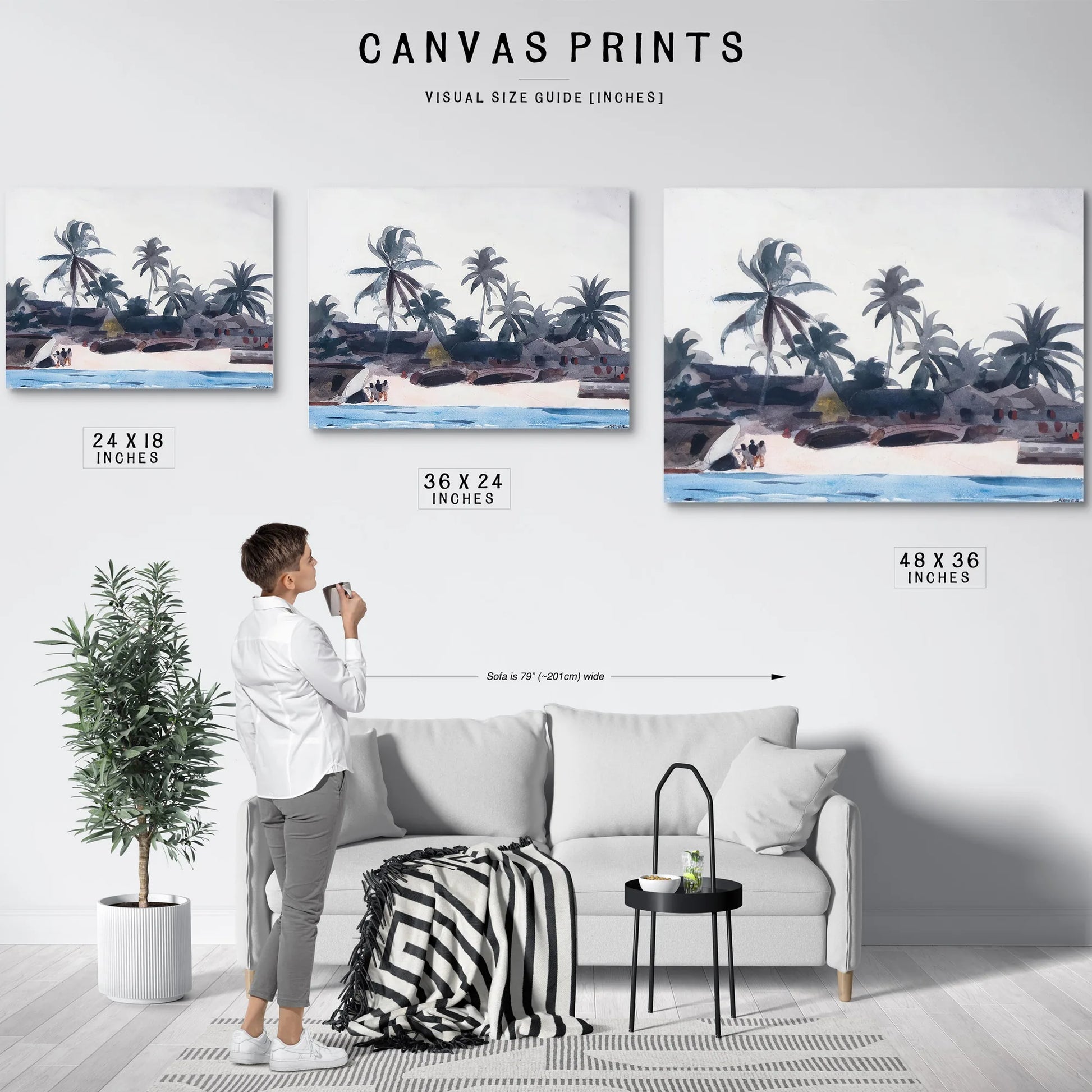 Key West Negro Cabins And Palms (A Bahama Fishing Village) By Winslow Homer Fine Art Print