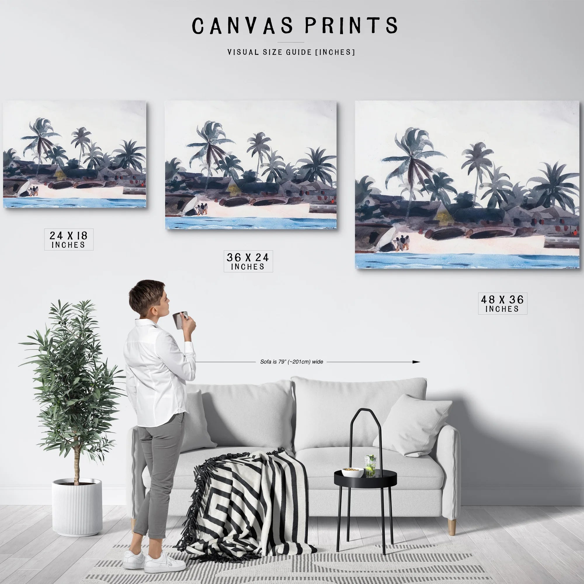 Key West Negro Cabins And Palms (A Bahama Fishing Village) By Winslow Homer Fine Art Print