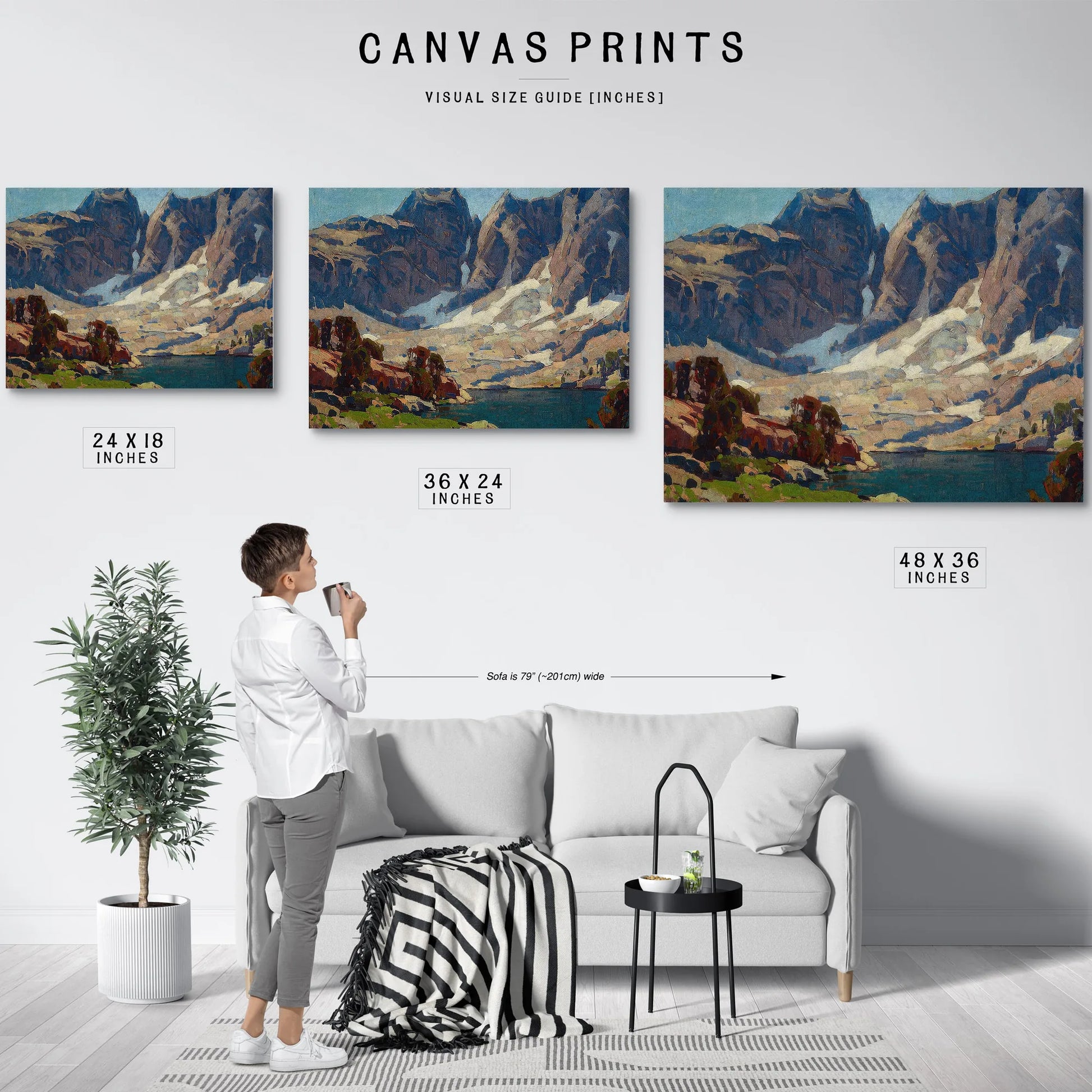 Sierra Lake Beneath Glaciers By Edgar Payne Fine Art Print