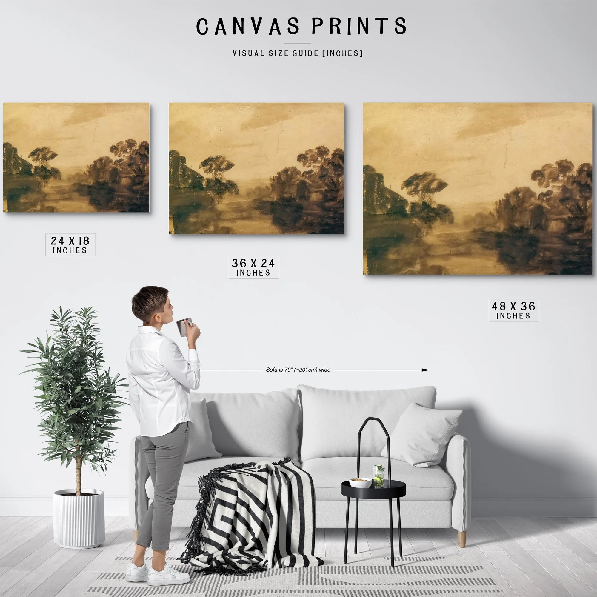 River With Trees On Its Embankment At Dusk, By Rembrandt Fine Art Print