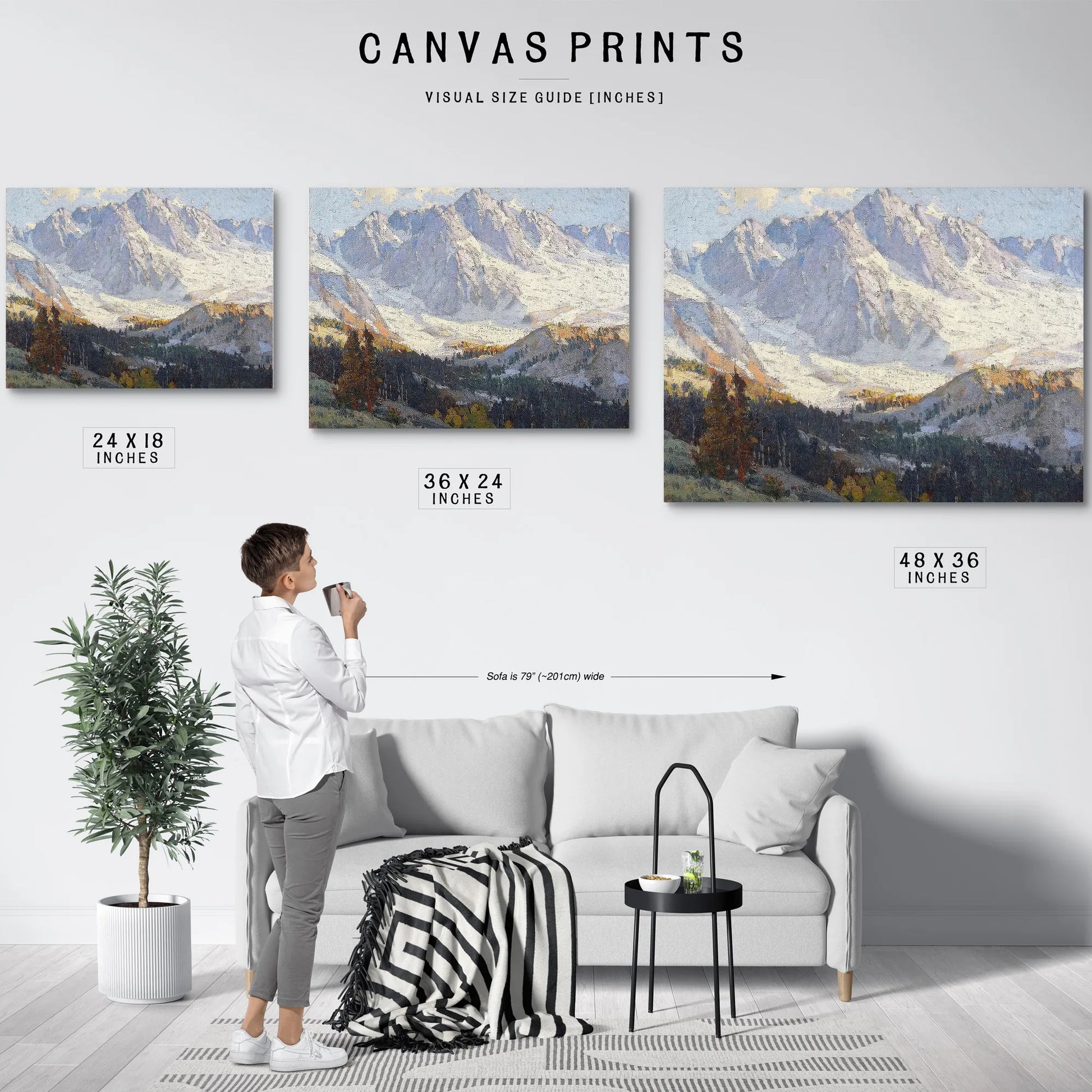 Snowy Peaks By Edgar Payne Fine Art Print
