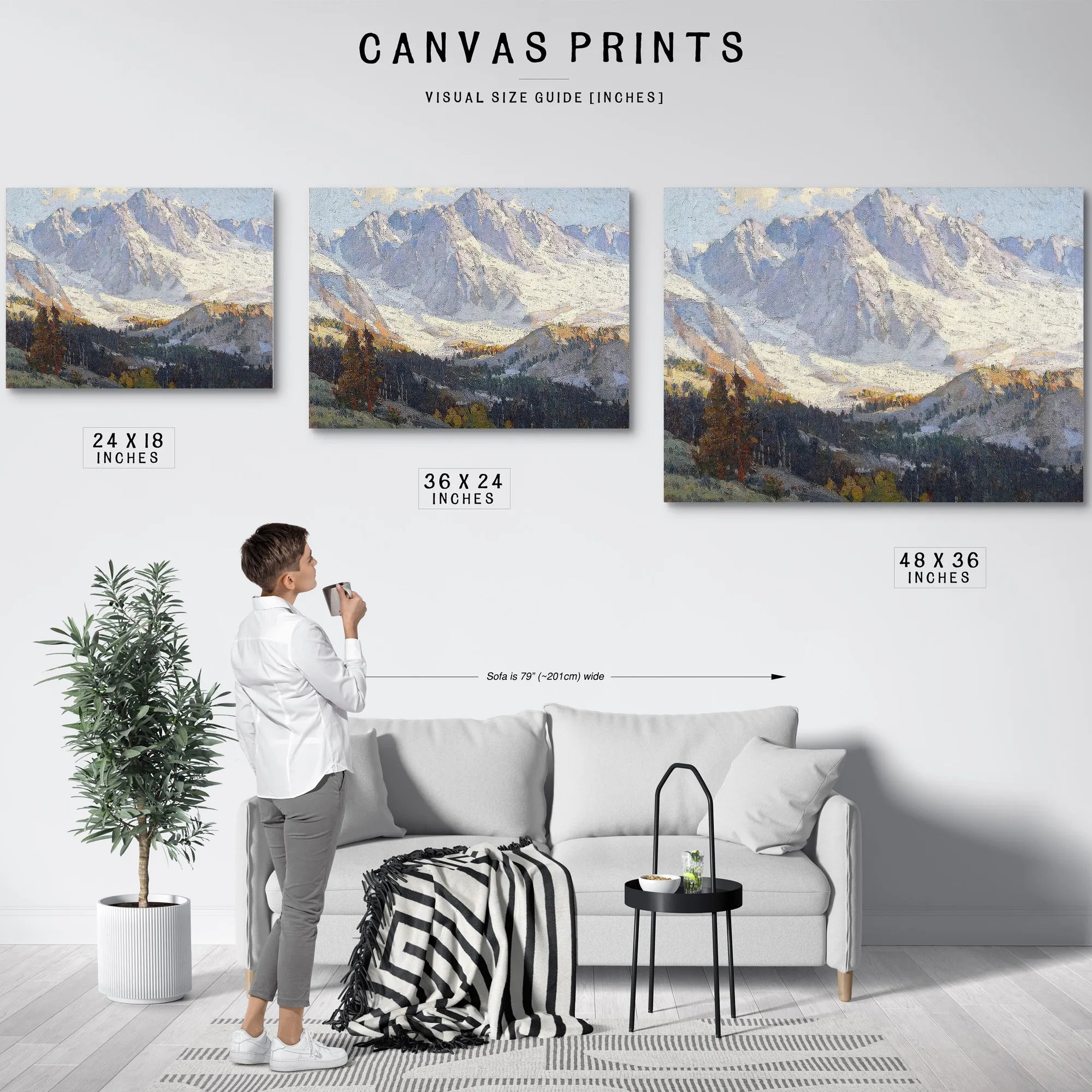 Snowy Peaks By Edgar Payne Fine Art Print