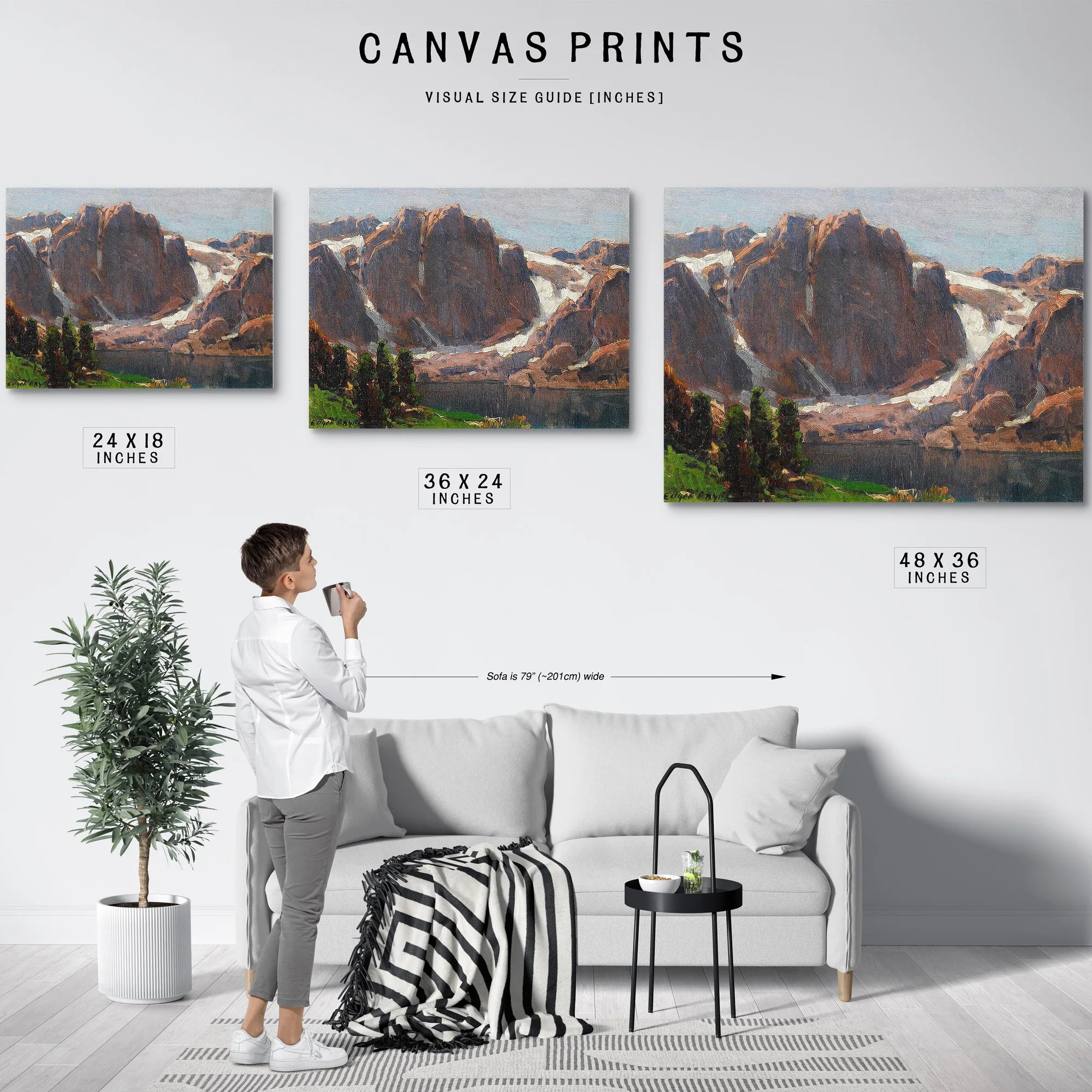 Temple Crag, High Sierra Lake By Edgar Payne Fine Art Print