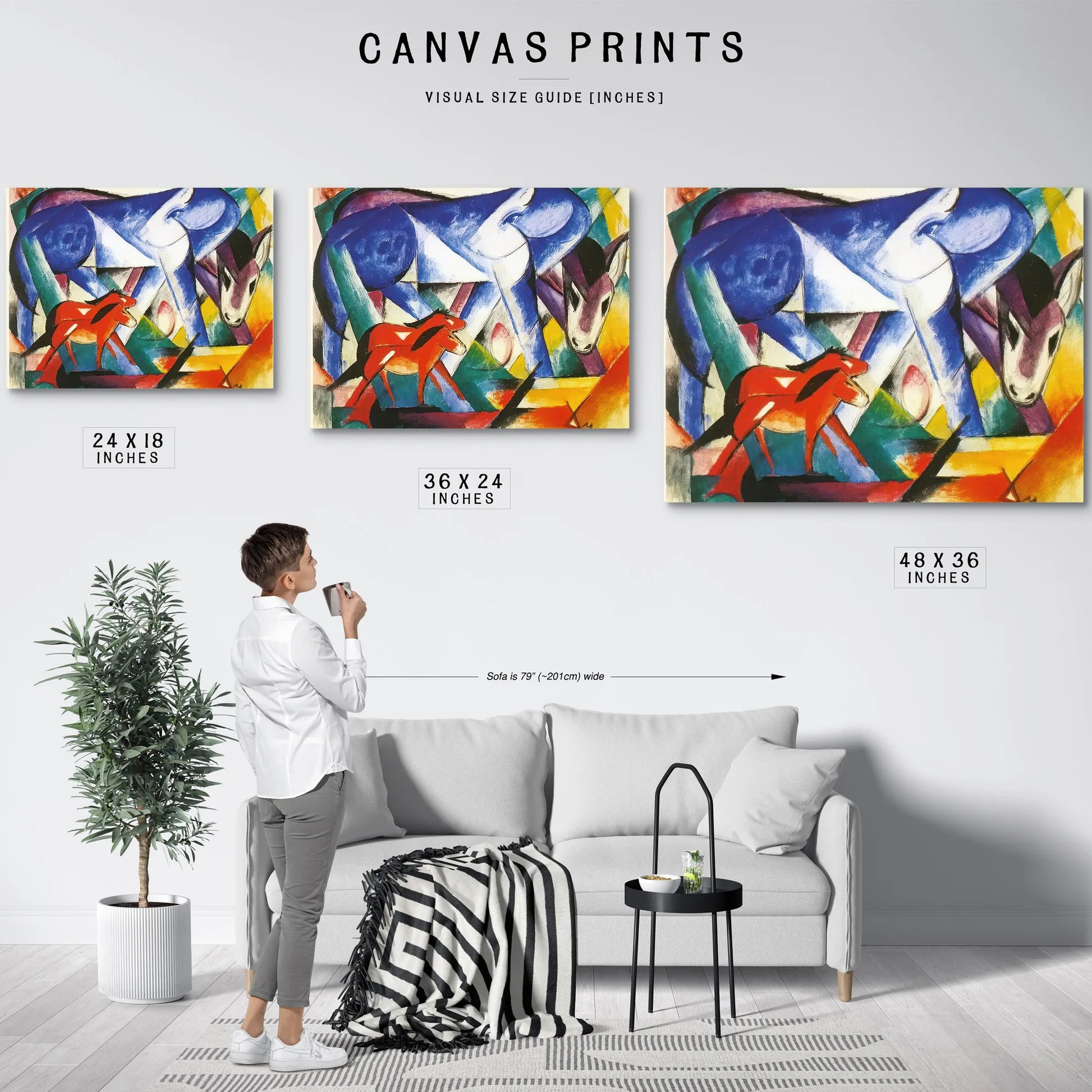 The First Animals By Franz Marc Fine Art Print