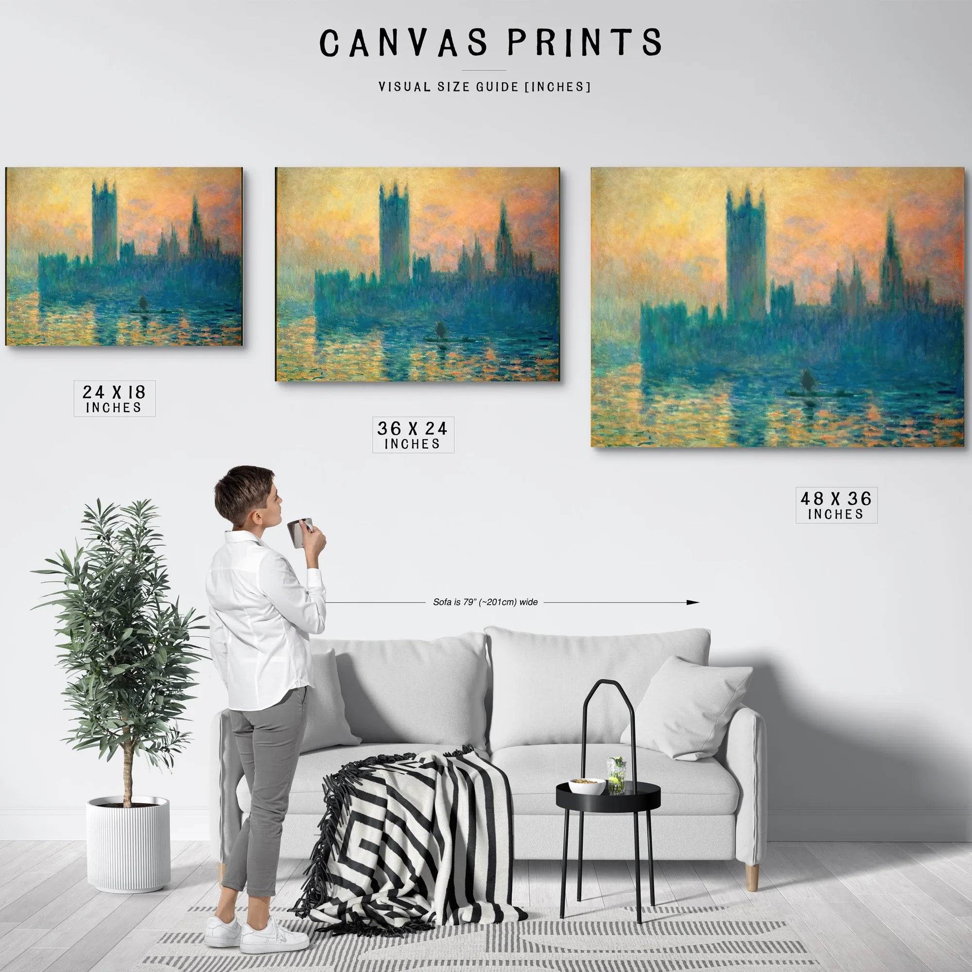 The Houses Of Parliament Sunset By Claude Monet Fine Art Print