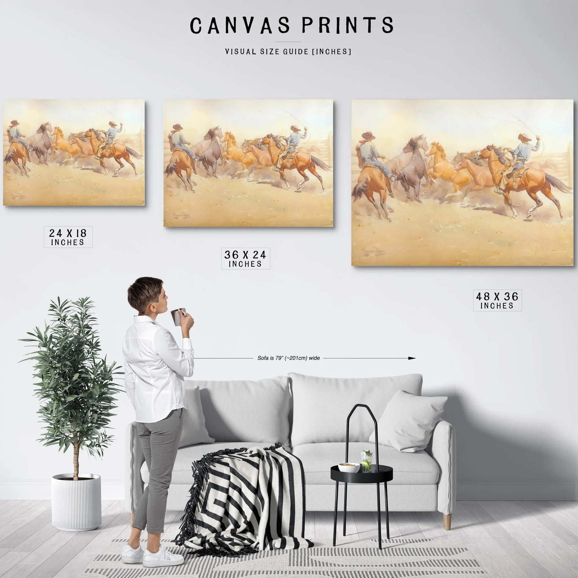 Roping Horses By Maynard Dixon Fine Art Print
