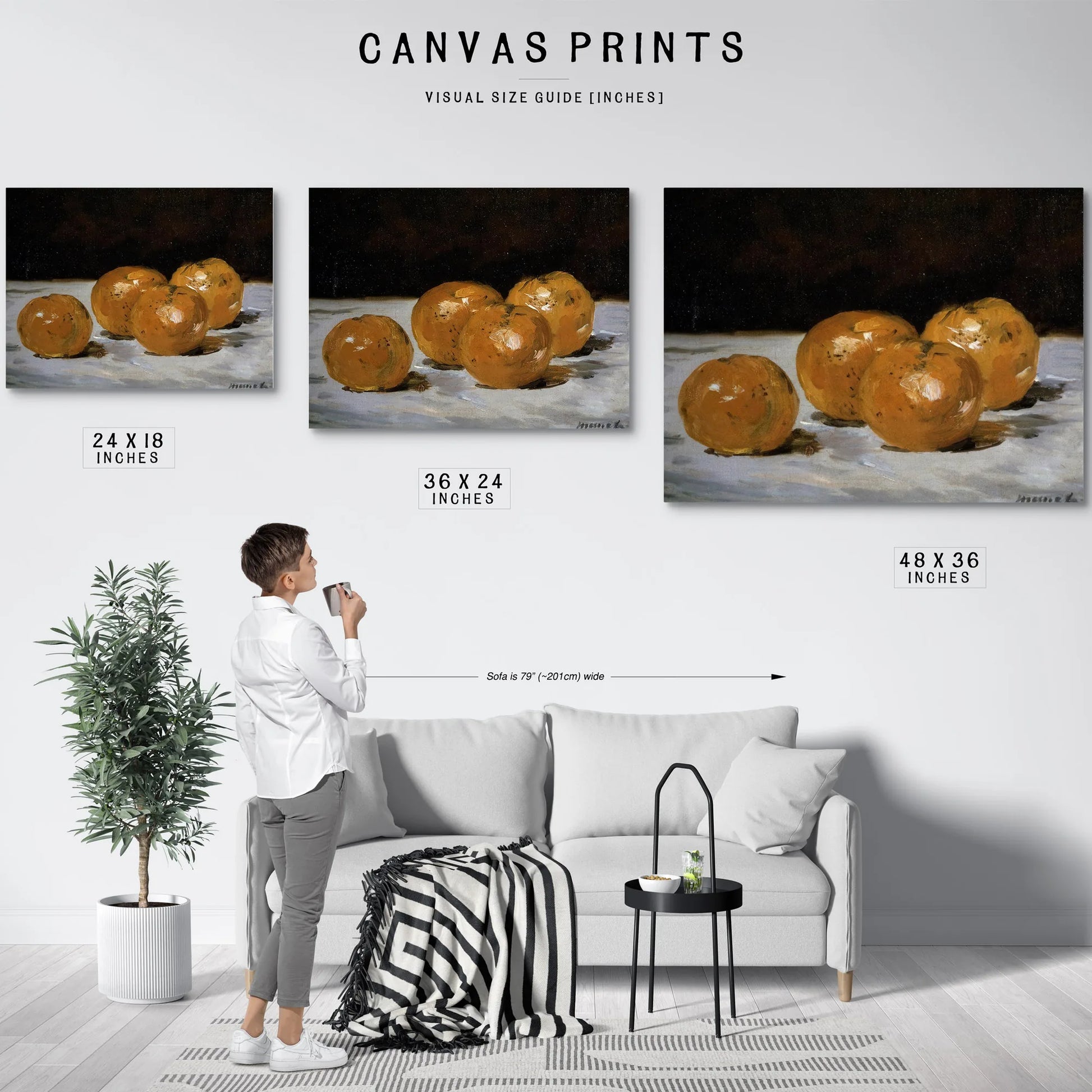 Four Mandarin Oranges By Edouard Manet Fine Art Print
