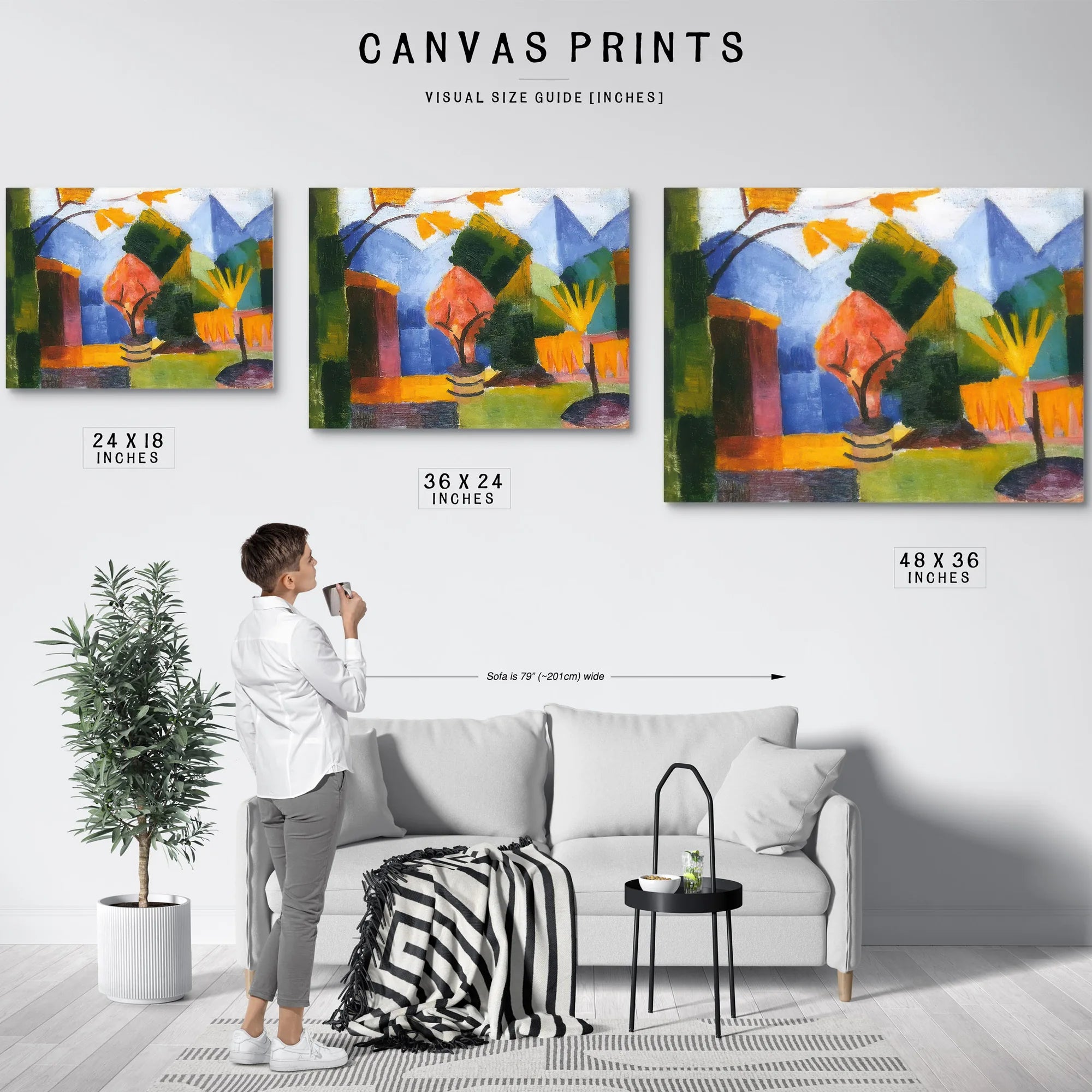 Garden At Lake Thun By August Macke Fine Art Print
