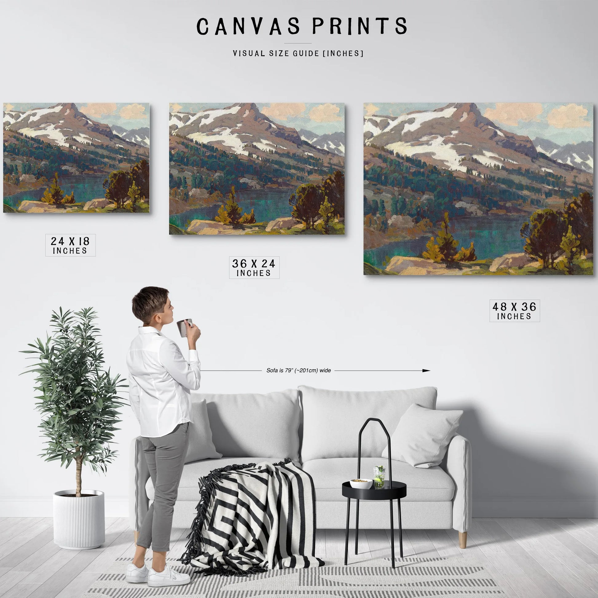 Sierra Lake And Glaciers By Edgar Payne Fine Art Print