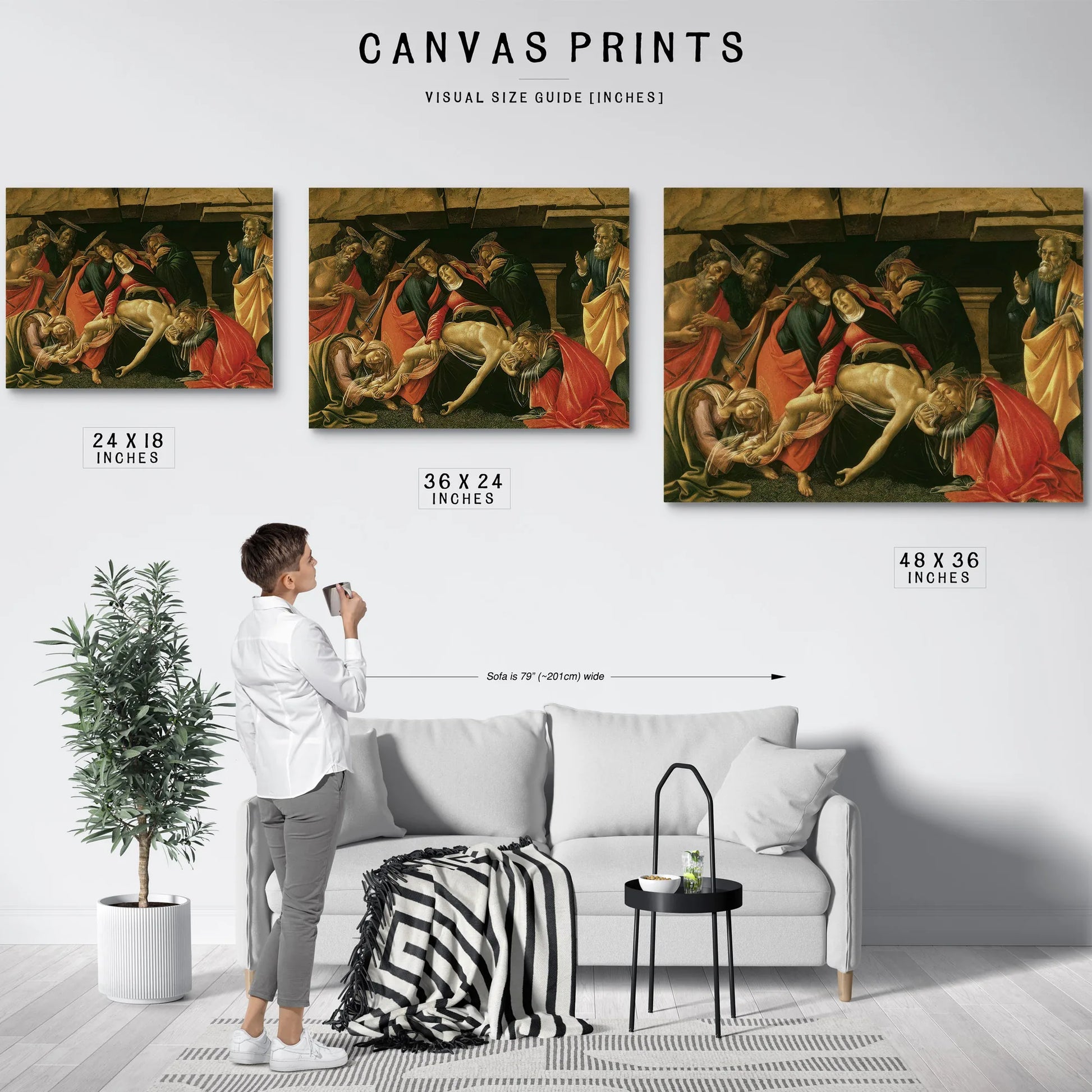Lamentation Of Christ By Sandro Botticelli Fine Art Print