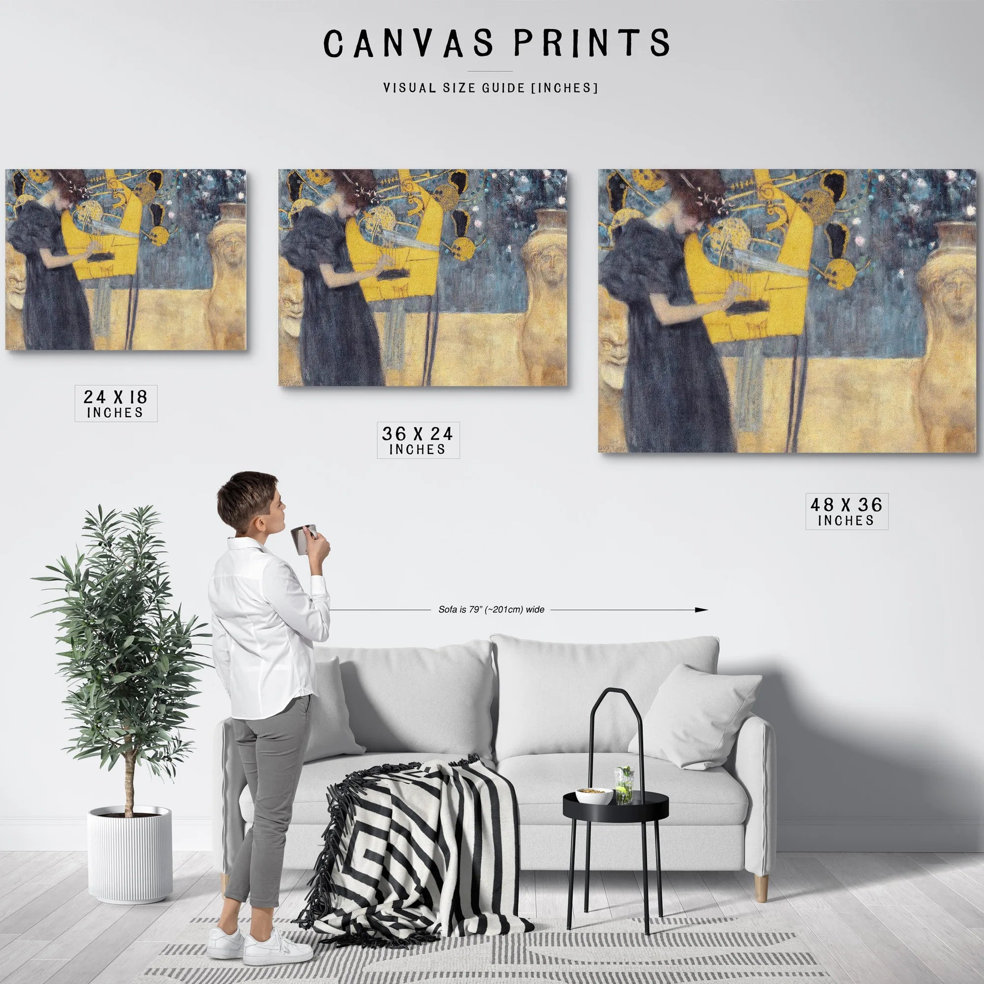 Music 1 1895 Allegory Neue Pinakothek By Gustav Klimt Fine Art Print