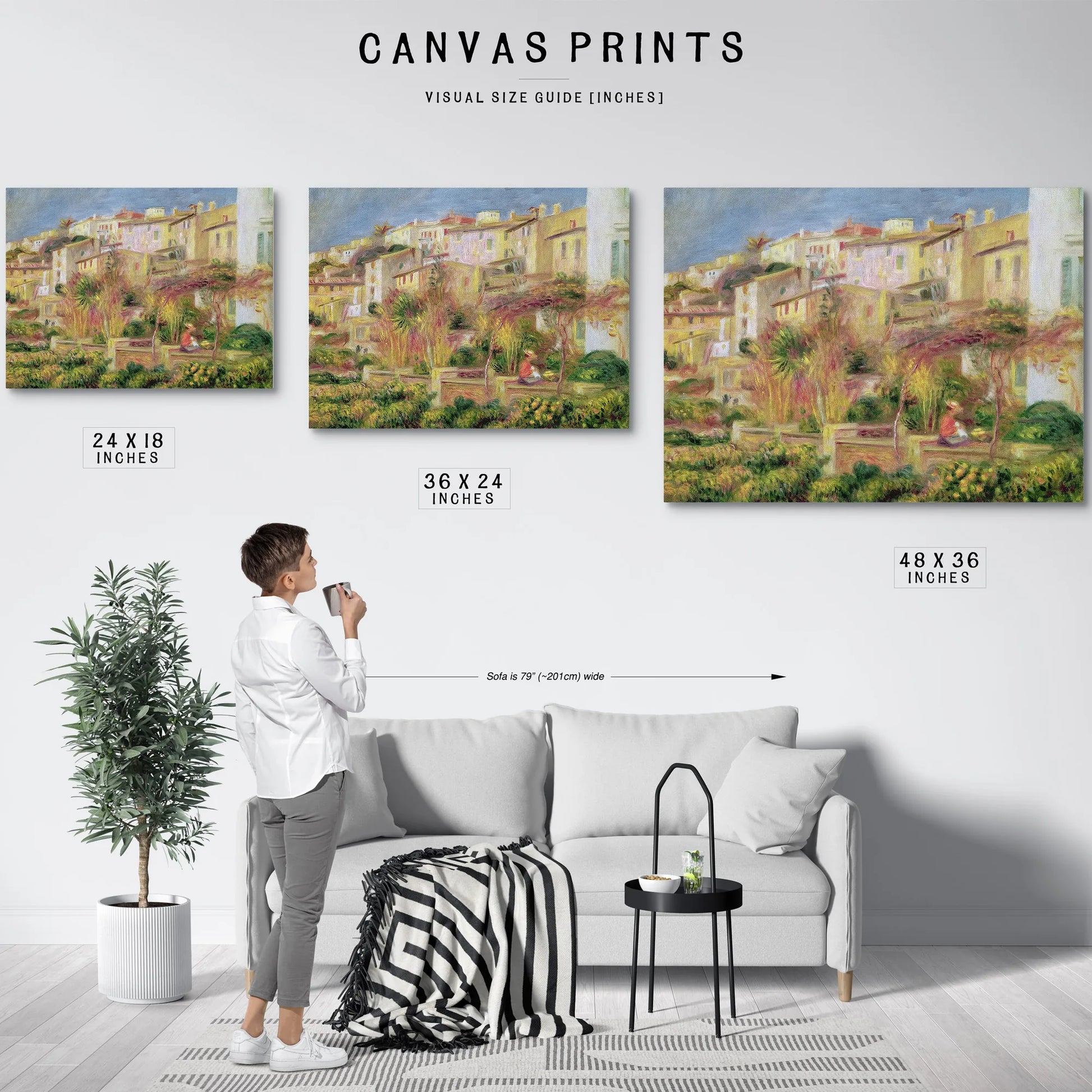 Terrace In Cagnes By Pierre Auguste Renoir Fine Art Print