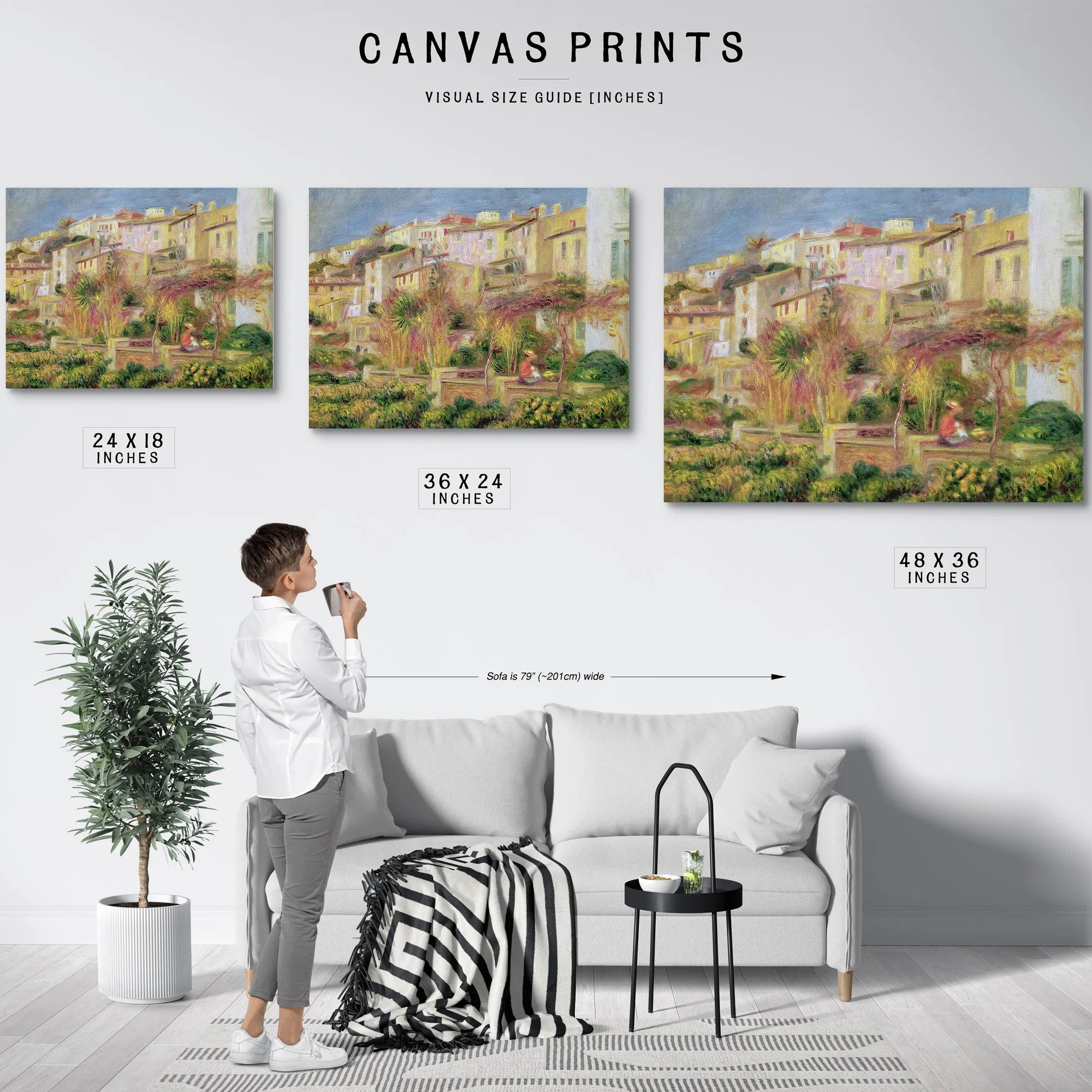 Terrace In Cagnes By Pierre Auguste Renoir Fine Art Print