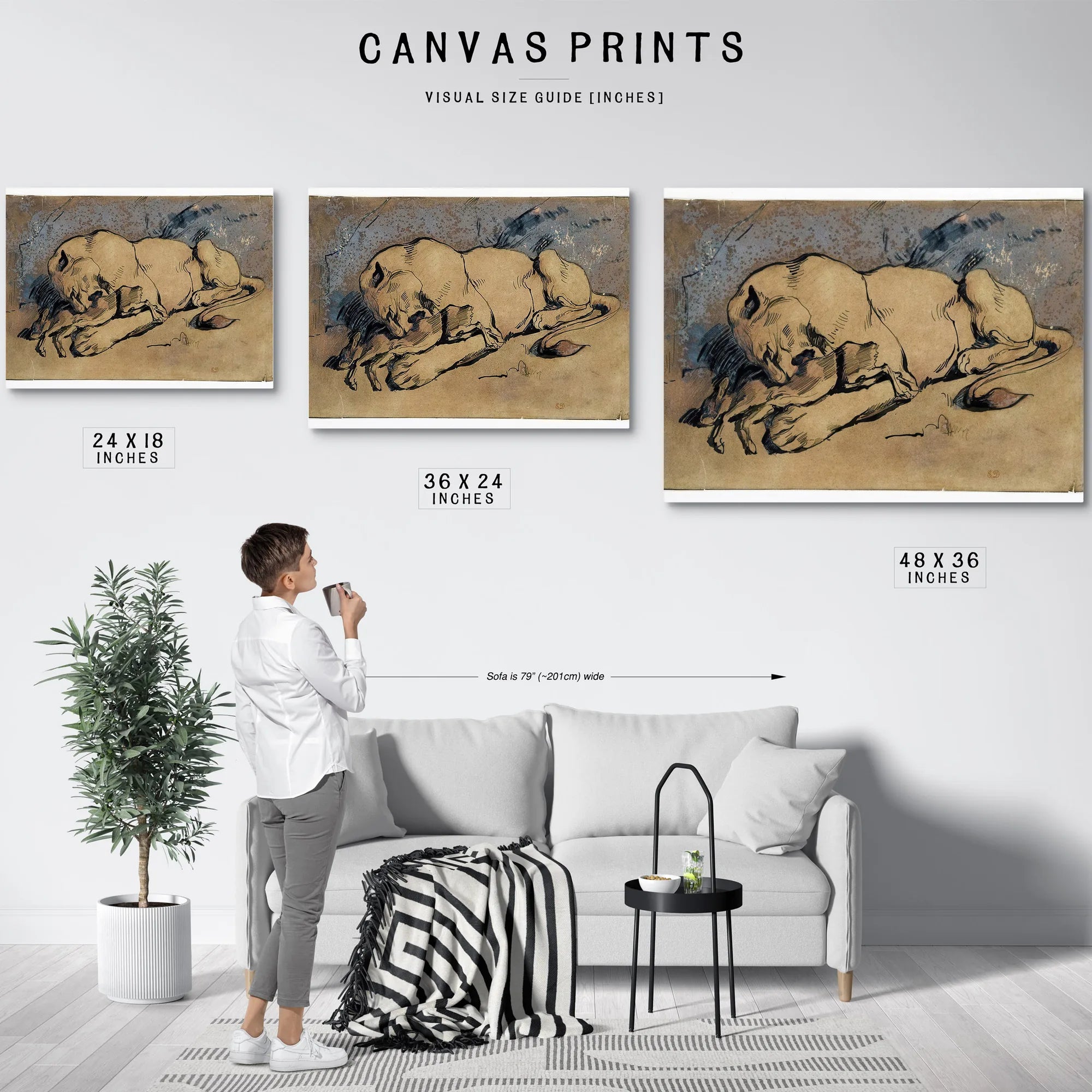 Lioness Devouring A Rabbit By Eugene Delacroix Fine Art Print
