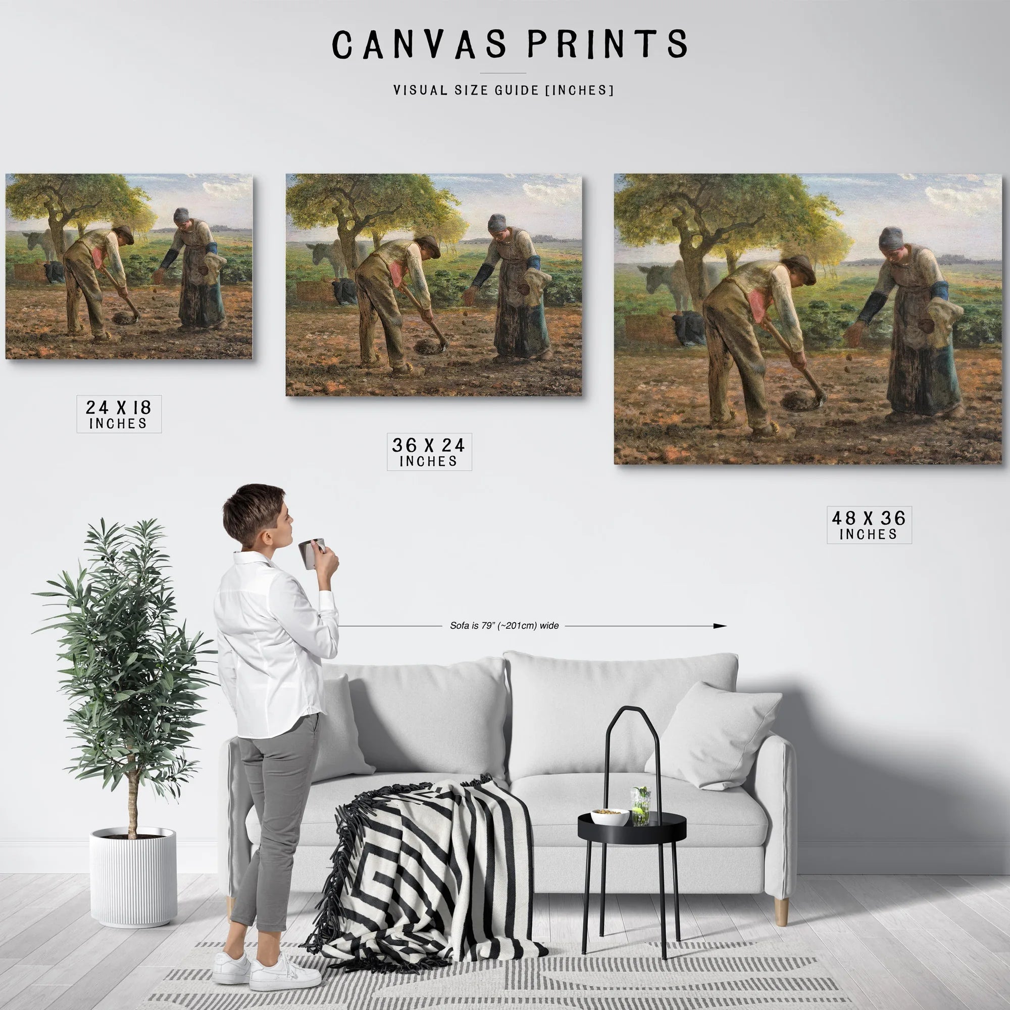 Potato Planters By Jean Francois Millet Fine Art Print
