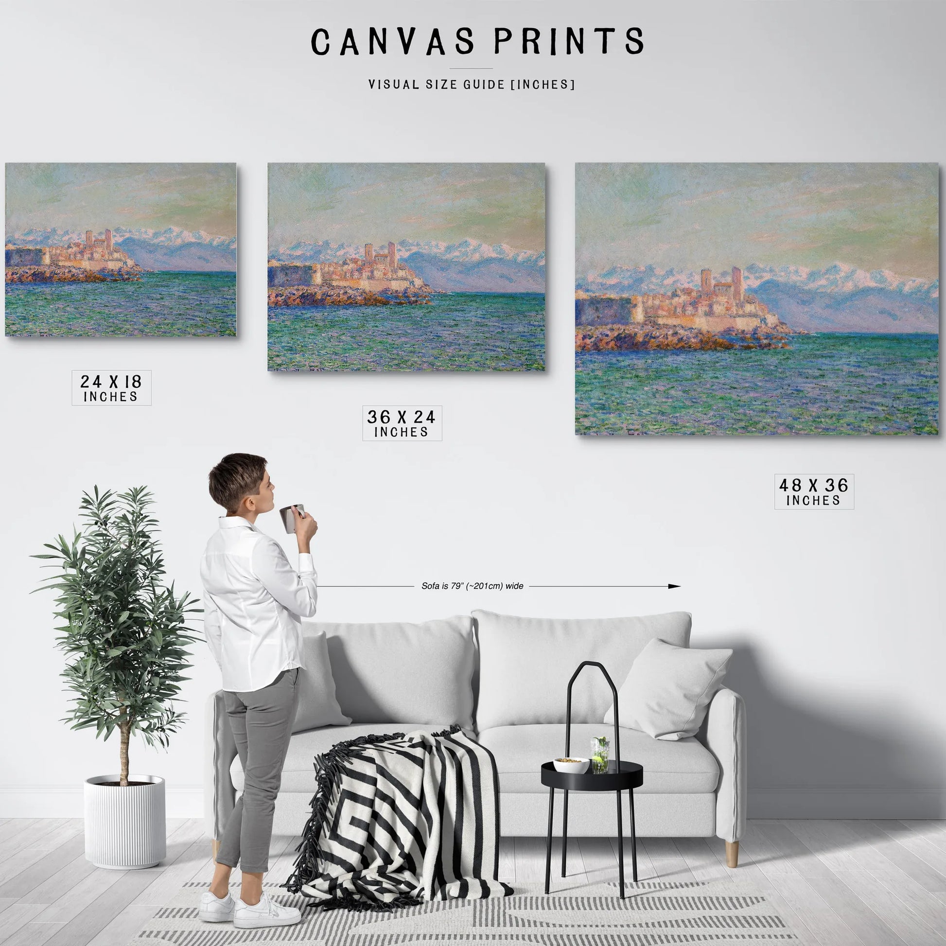 The Fort Of Antibes By Claude Monet Fine Art Print