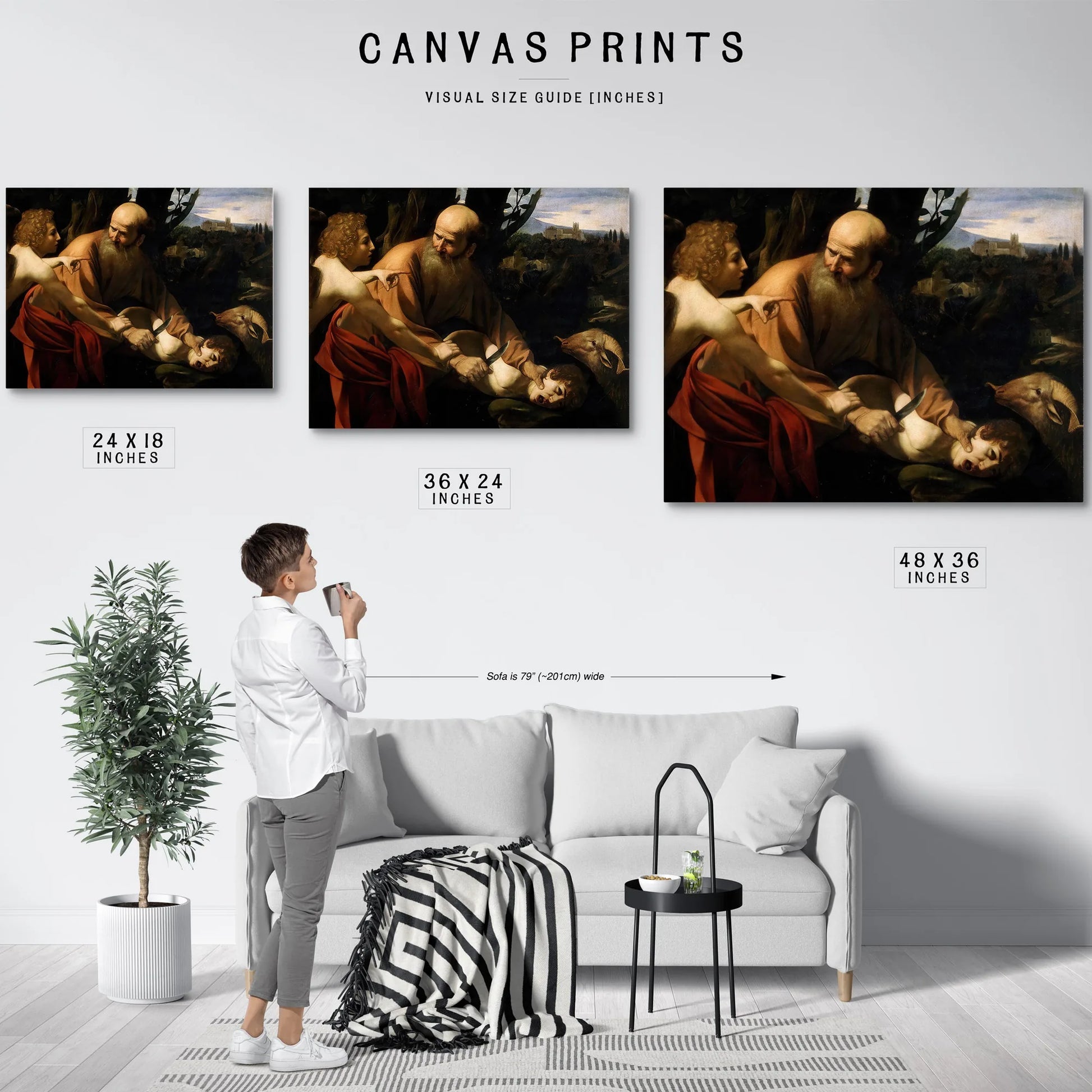 The Sacrifice Of Isaac 1602 By Caravaggio Fine Art Print