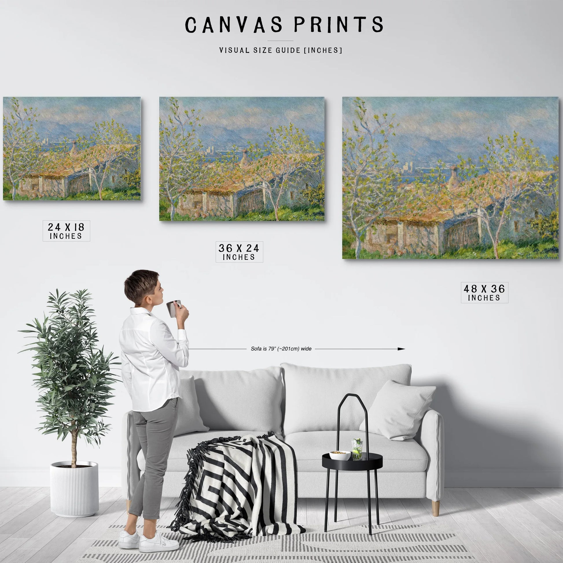 Gardner's House At Antibes By Claude Monet Fine Art Print