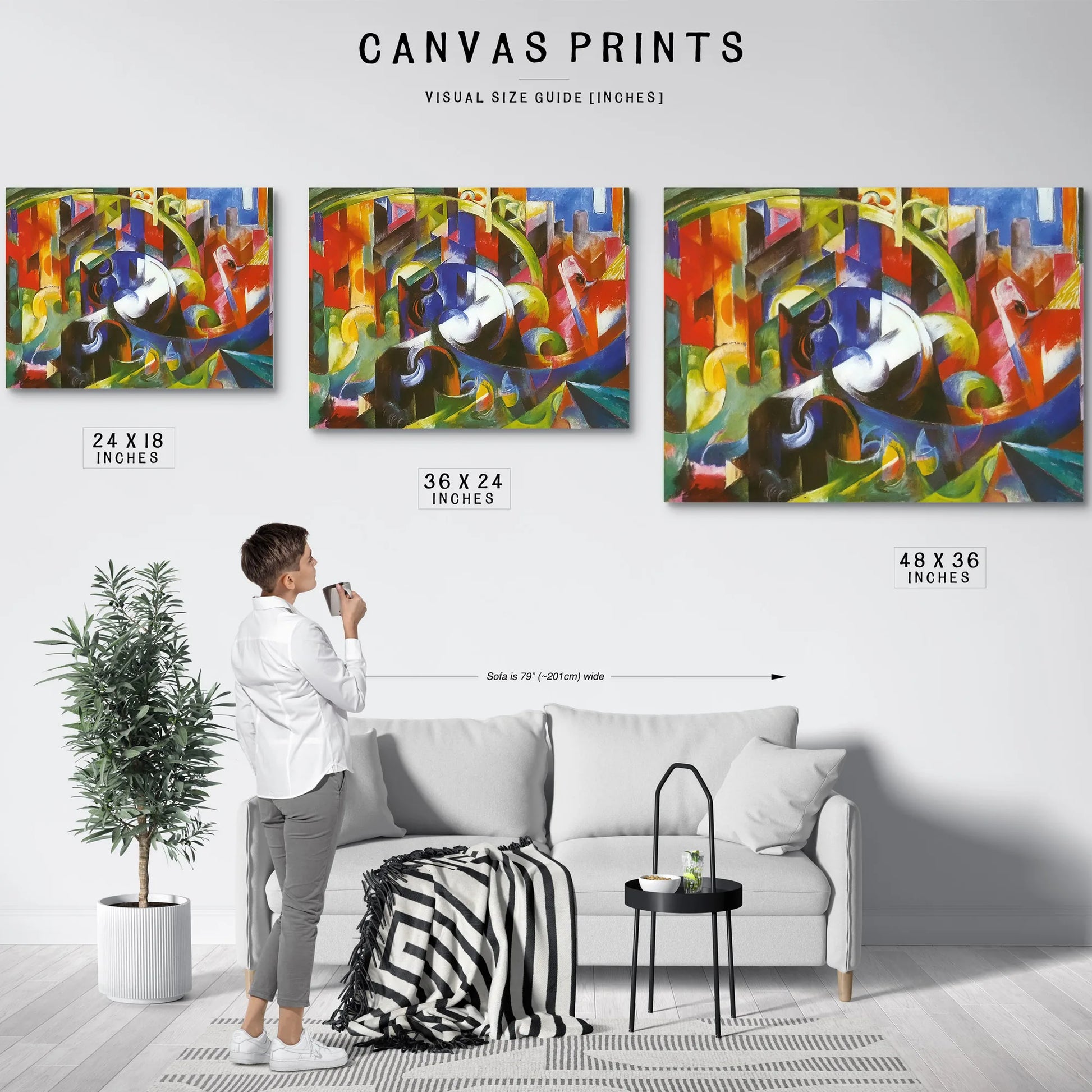 Painting With Cattle By Franz Marc Fine Art Print