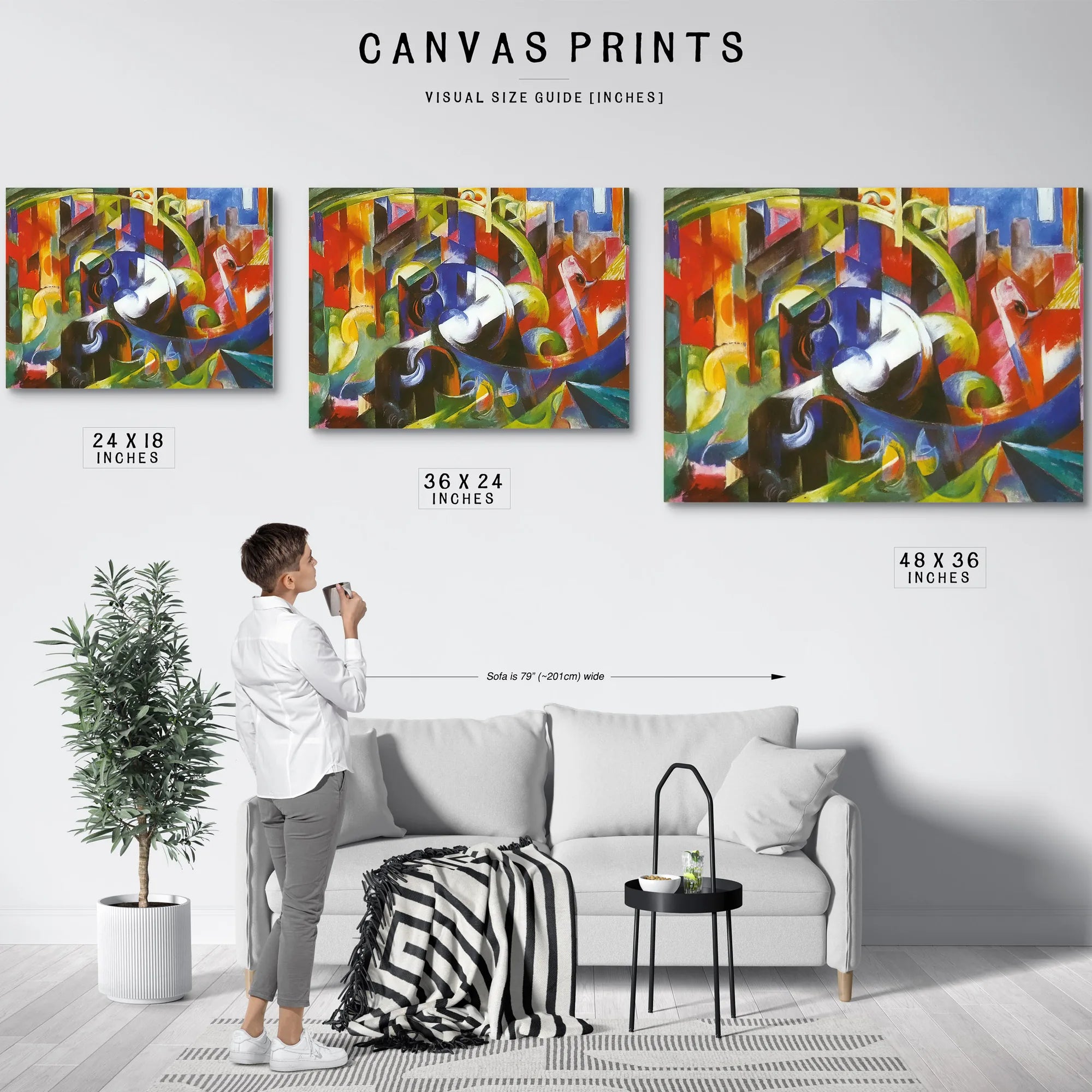 Painting With Cattle By Franz Marc Fine Art Print