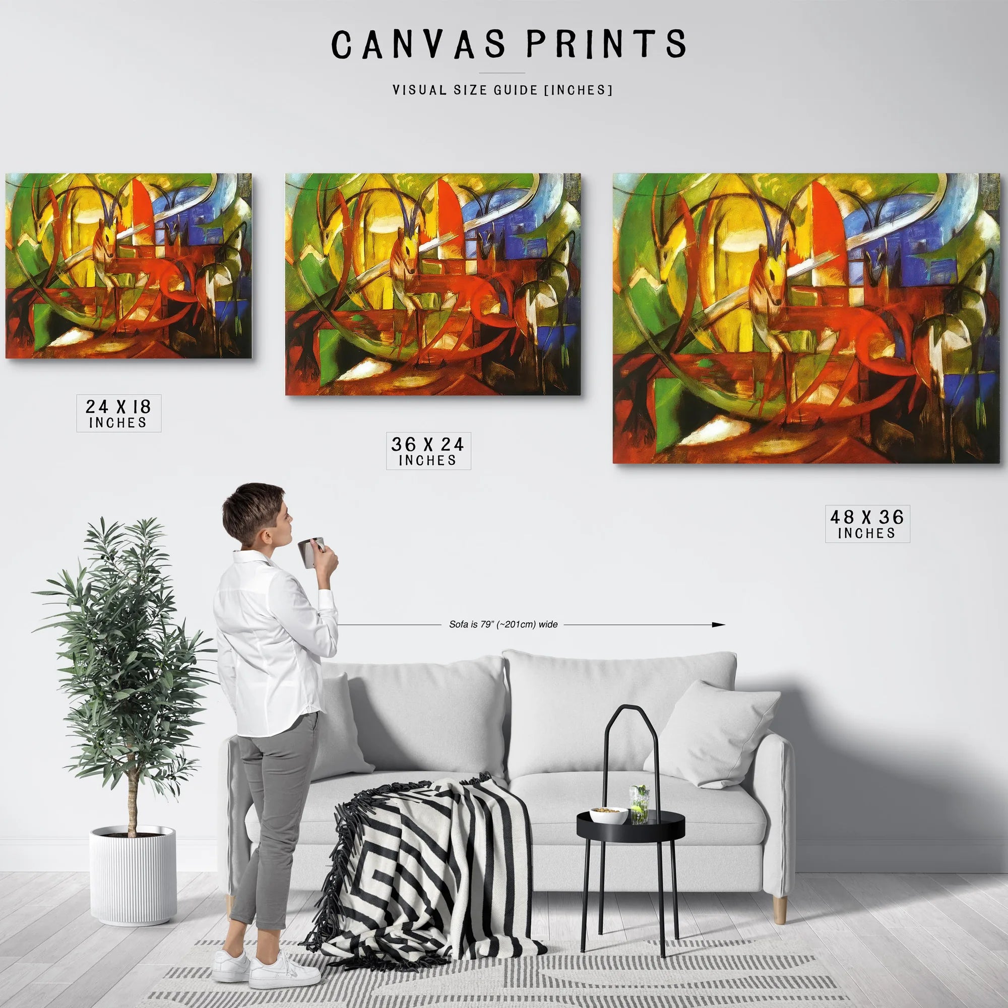 Gazelles By Franz Marc Fine Art Print