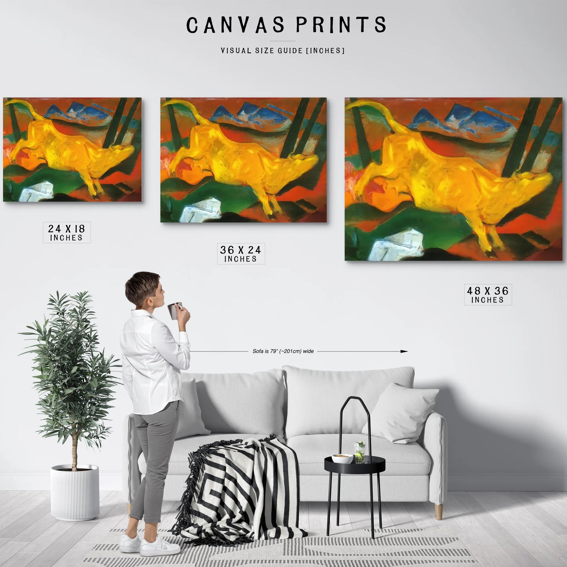 Yellow Cow By Franz Marc Fine Art Print