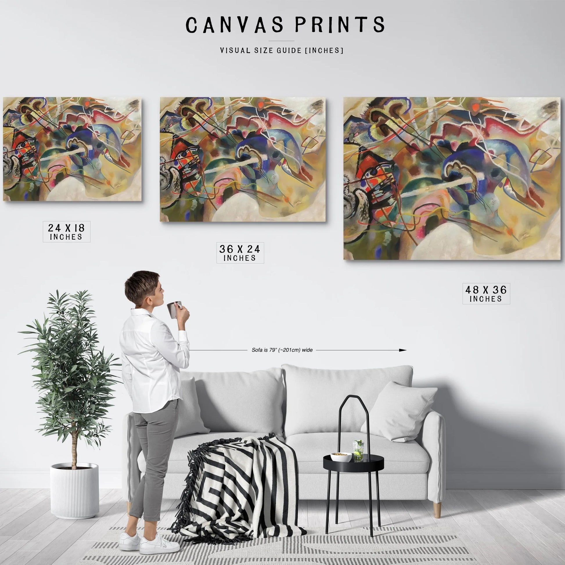 Picture With White Border 1913 By Wassily Kandinsky Fine Art Print