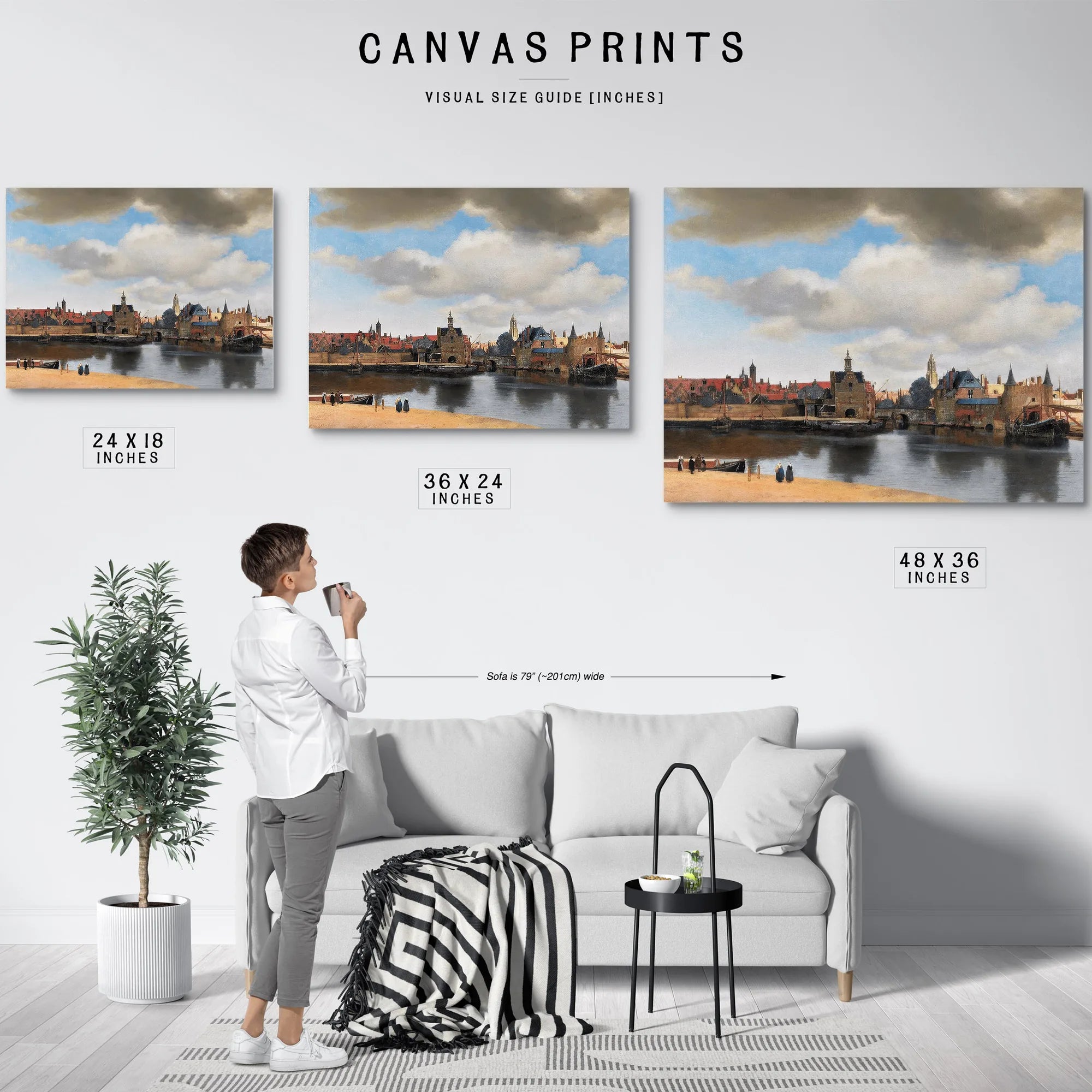 View Of Delft 1661 By Johannes Vermeer Fine Art Print