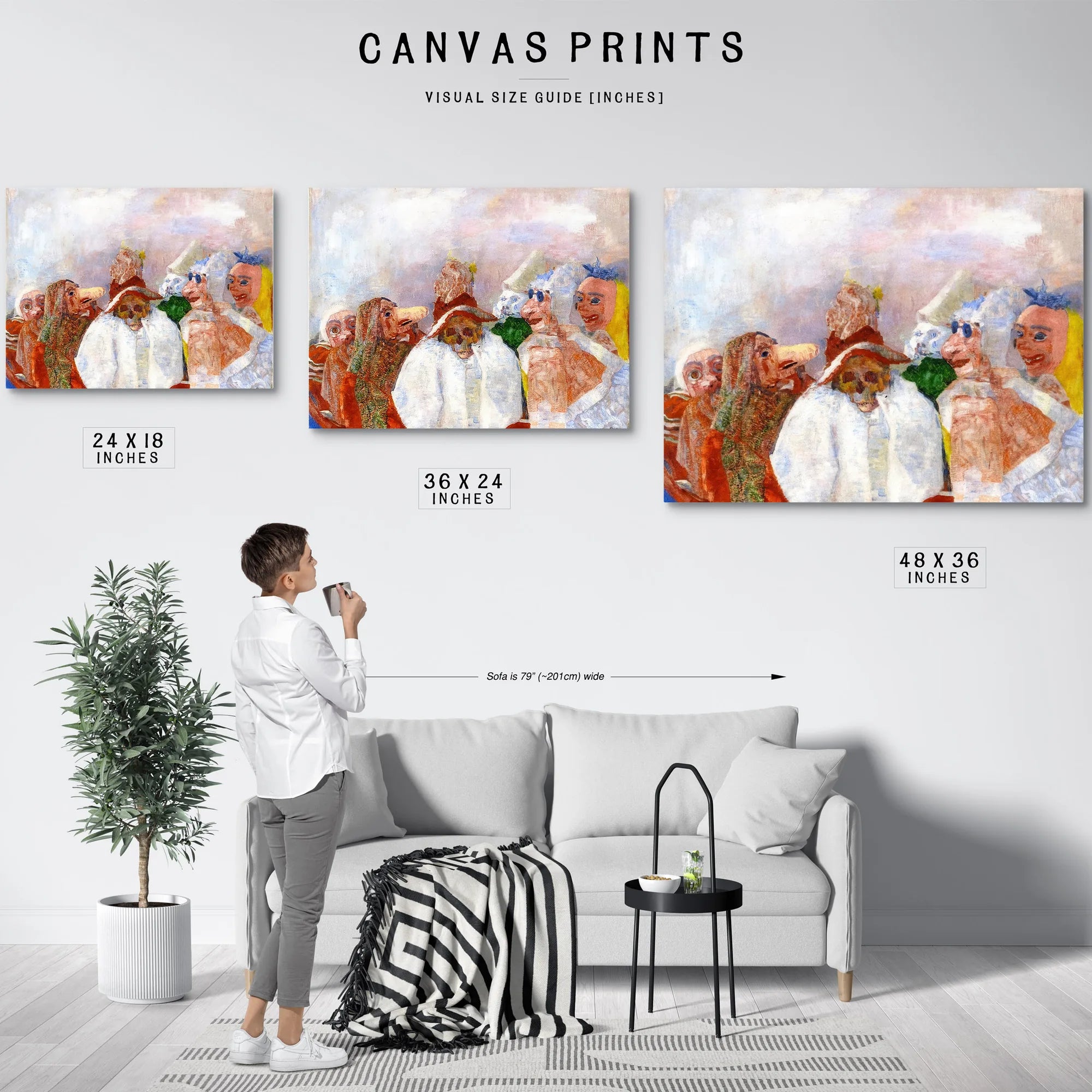 Masks Mocking Death By James Ensor Fine Art Print