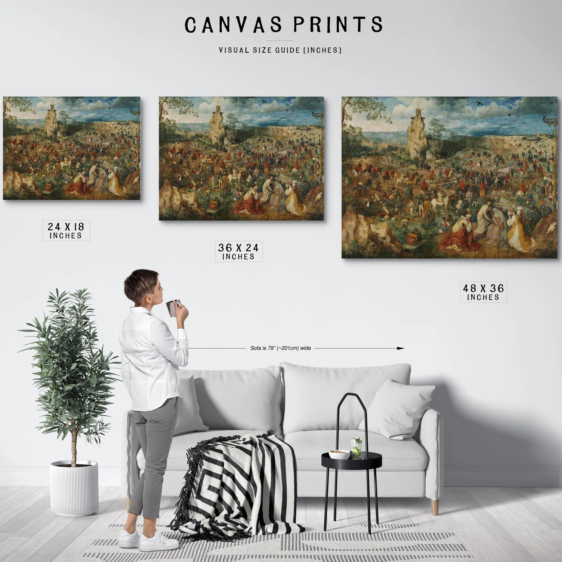 The Procession To Calvary 1564 124X170Cm By The Elder Fine Art Print