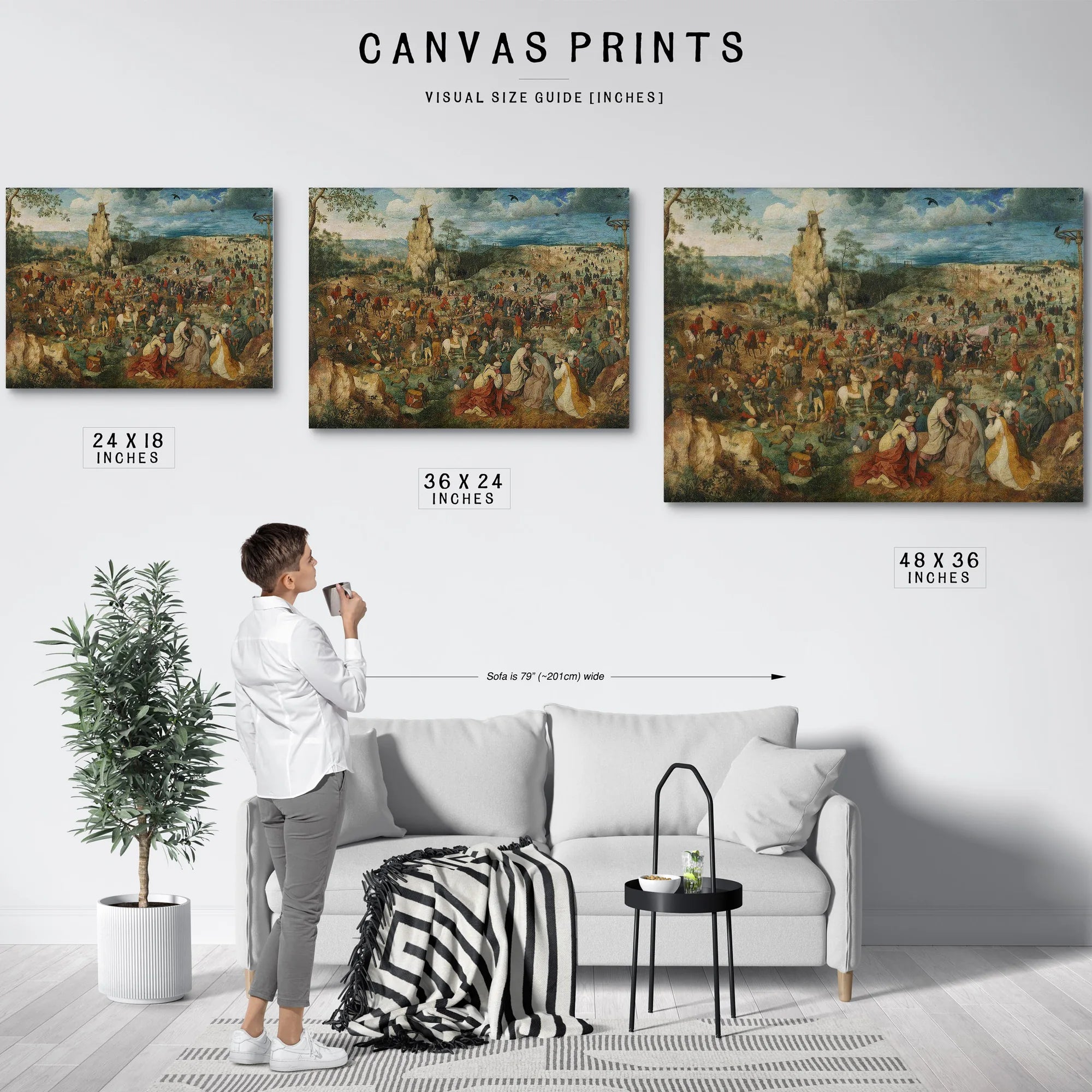 The Procession To Calvary 1564 124X170Cm By The Elder Fine Art Print