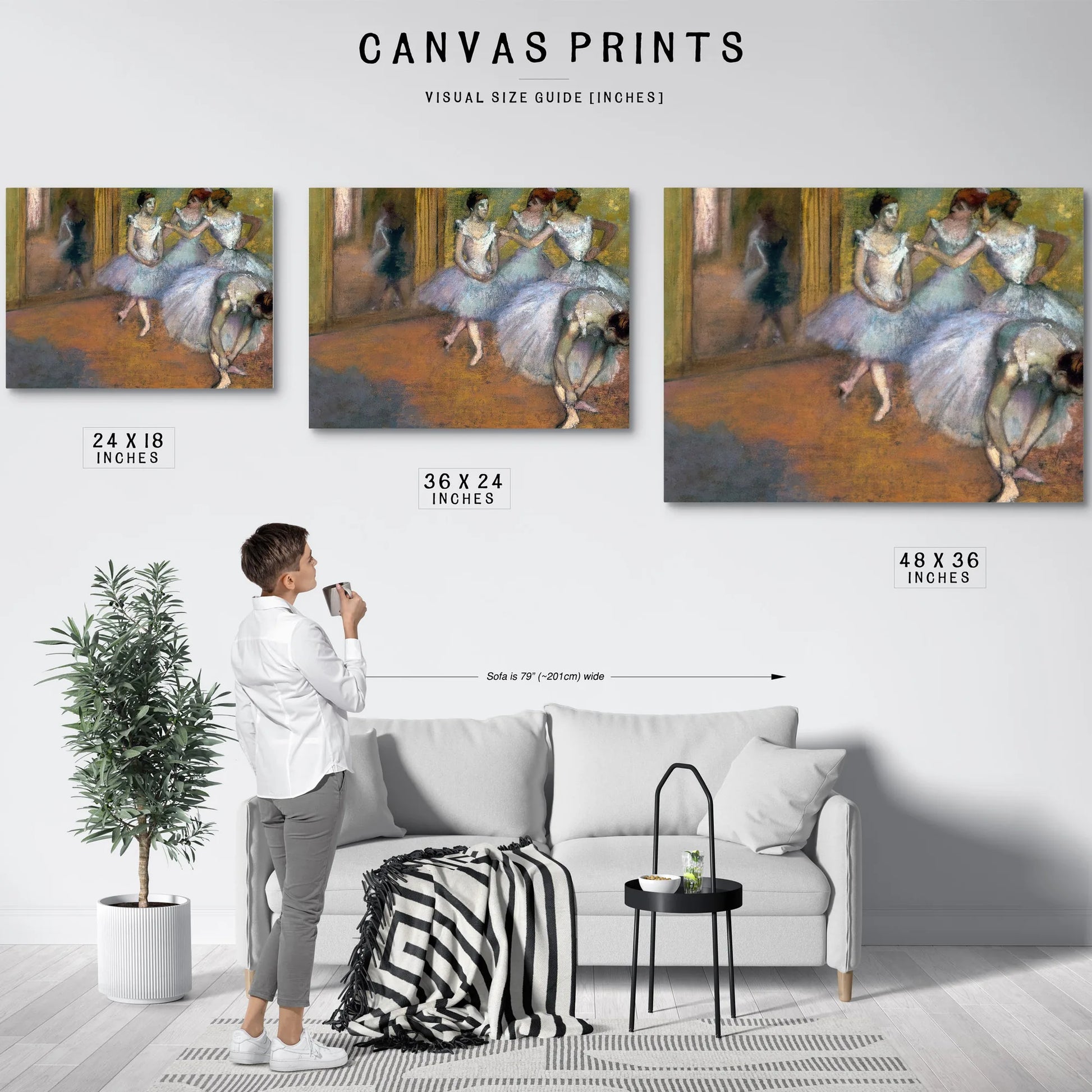 Four Dancers In The Foyer By Edgar Degas Fine Art Print