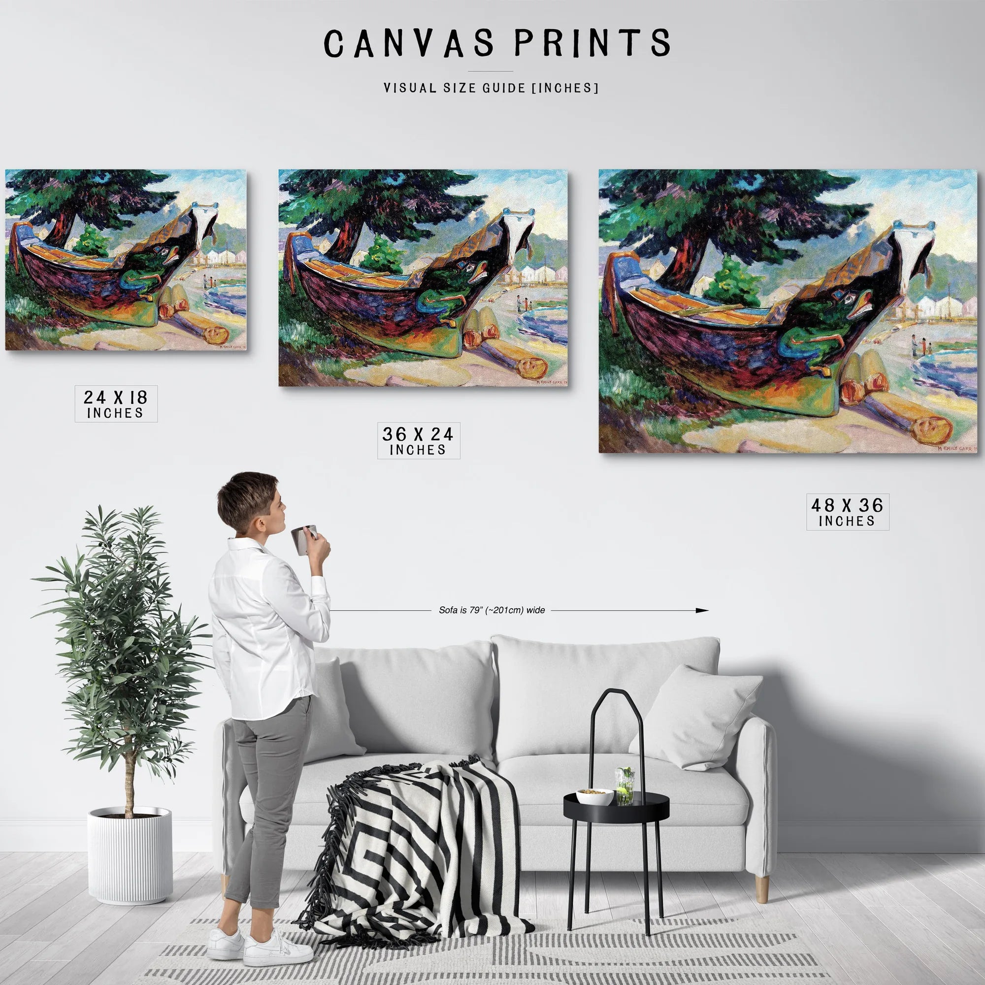 War Canoe Alert Bay 1912 By Emily Carr Fine Art Print